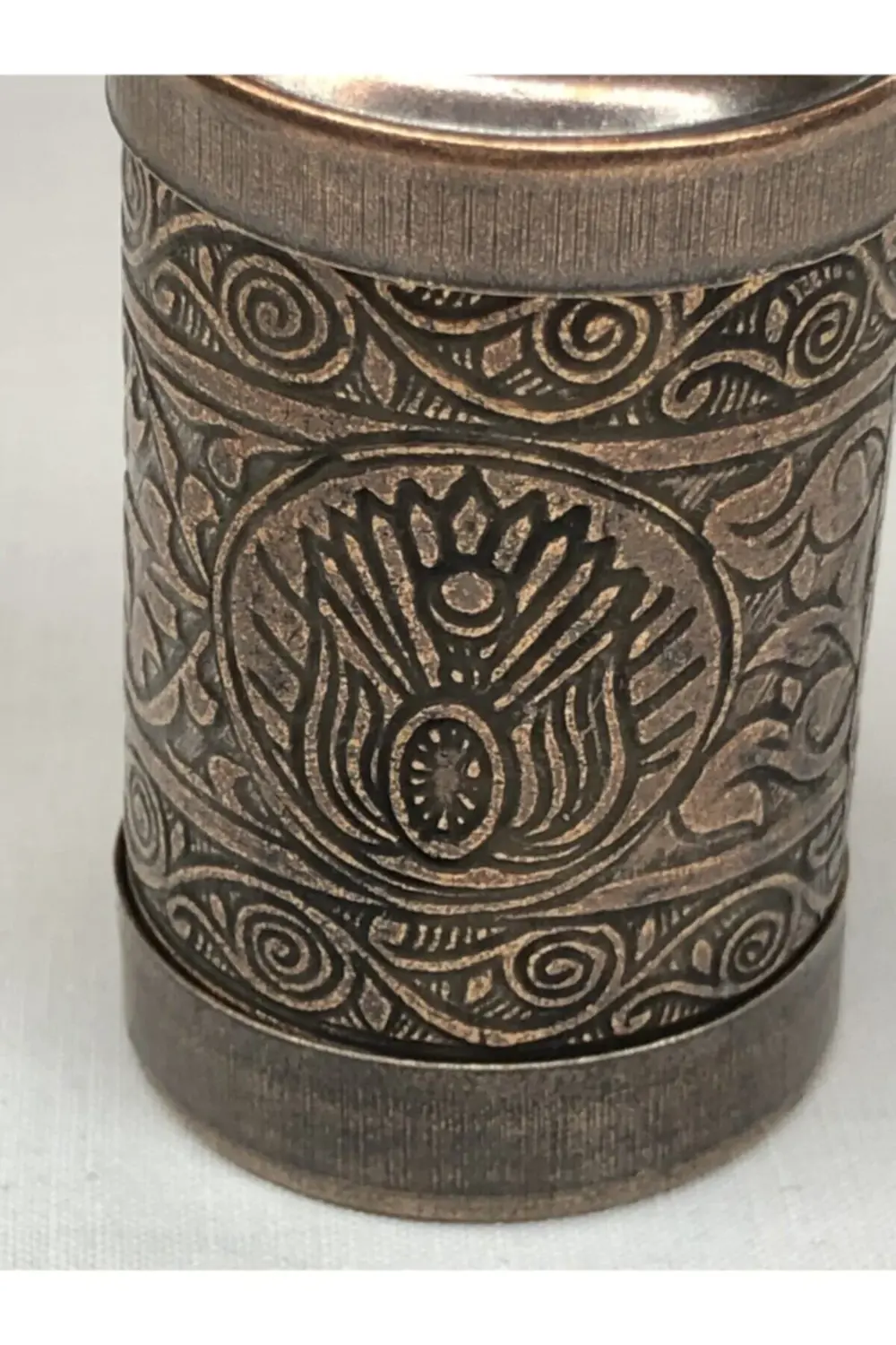 Eskitme Antik Bakır Renkli Osmanlı Motif Döküm El Pirinç Karabibe