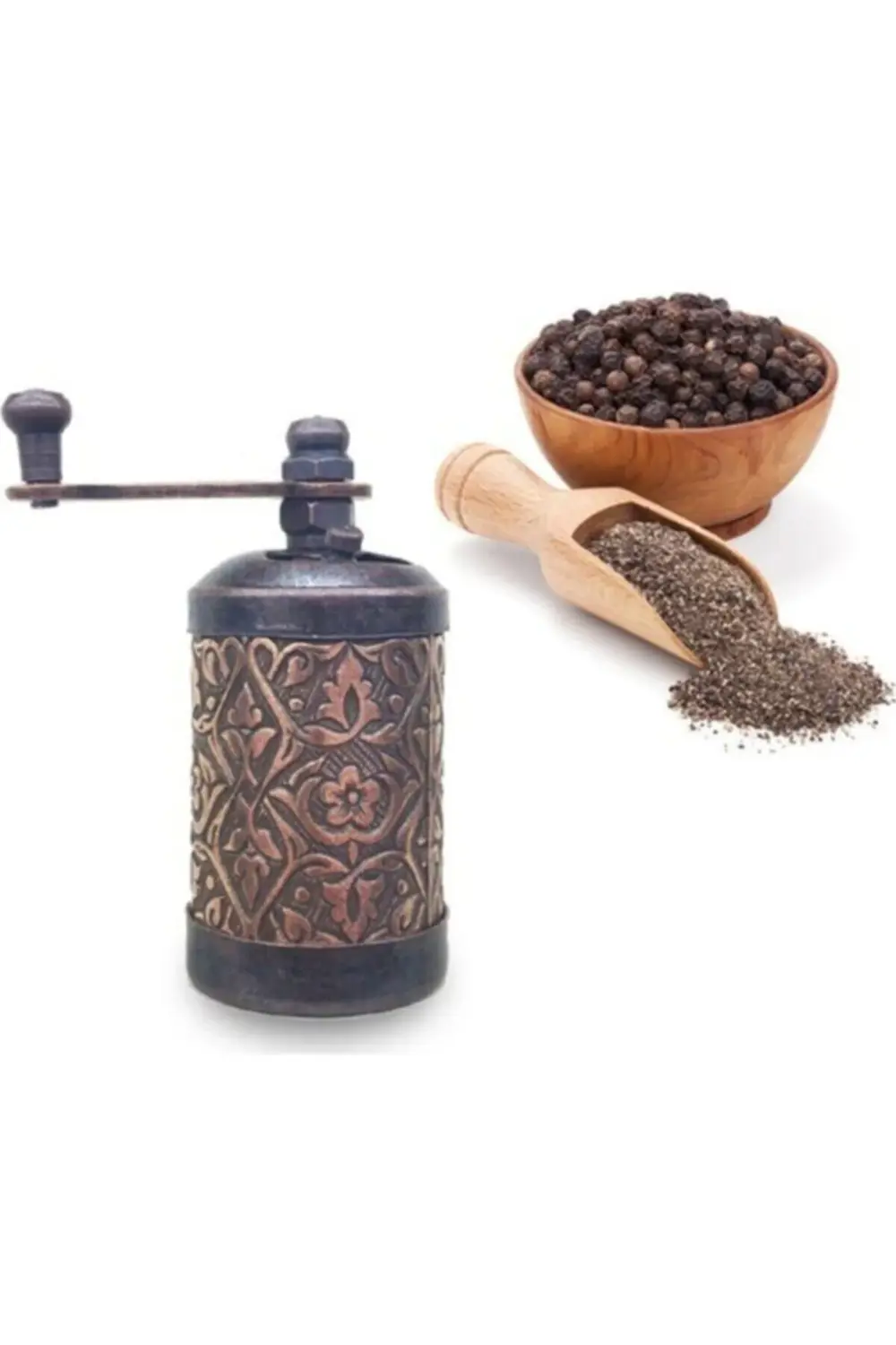 Eskitme Antik Bakır Renkli Osmanlı Motif Döküm El Pirinç Karabibe