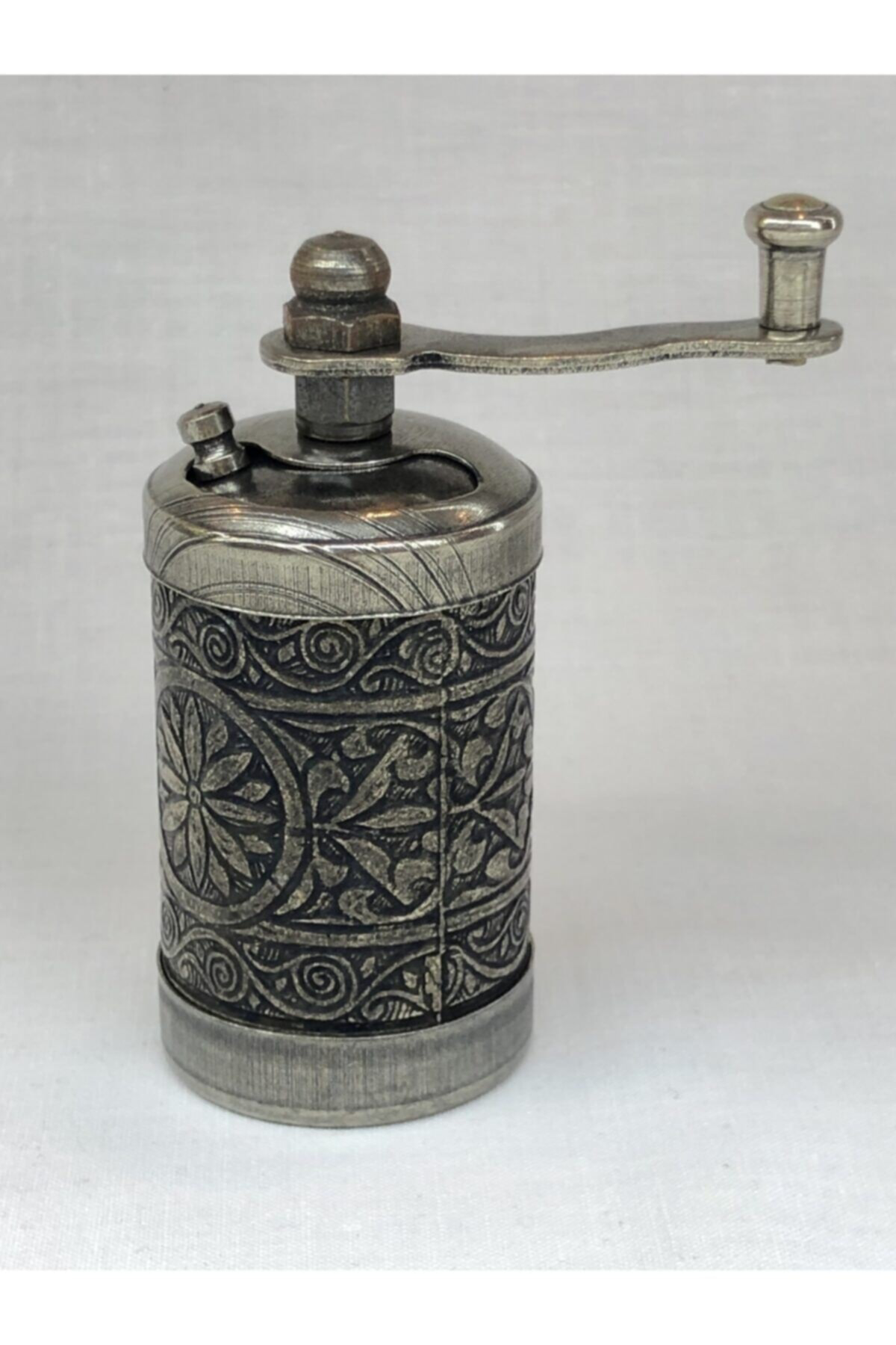 Eskitme Antik Gümüş Renkli Osmanlı Motifli Otantik El Yapımı Piri