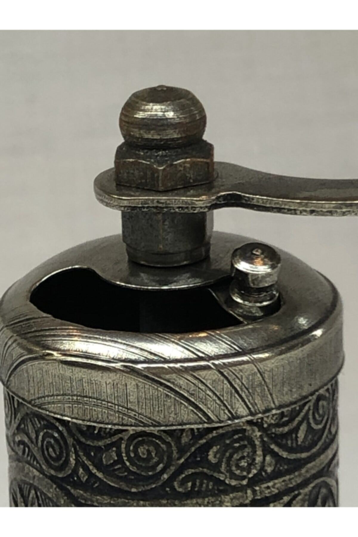 Eskitme Antik Gümüş Renkli Osmanlı Motifli Otantik El Yapımı Piri