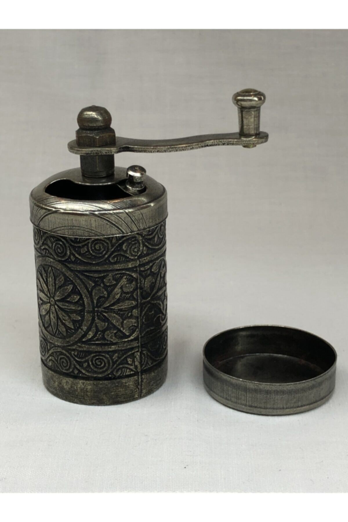 Eskitme Antik Gümüş Renkli Osmanlı Motifli Otantik El Yapımı Piri