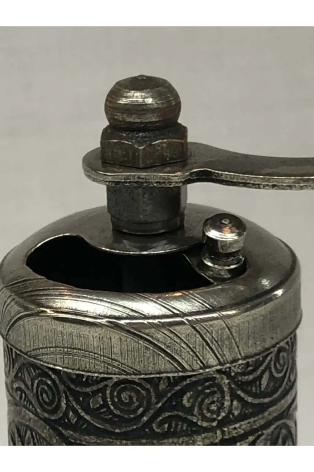 Eskitme Antik Gümüş Renkli Osmanlı Motifli Otantik El Yapımı Piri