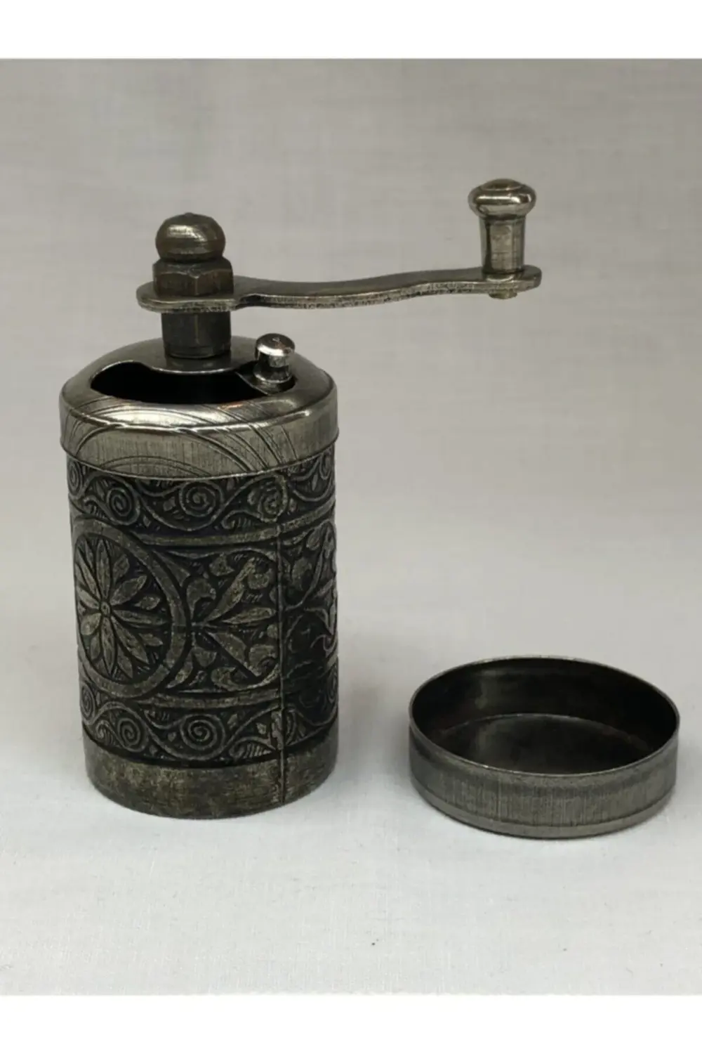 Eskitme Antik Gümüş Renkli Osmanlı Motifli Otantik El Yapımı Piri