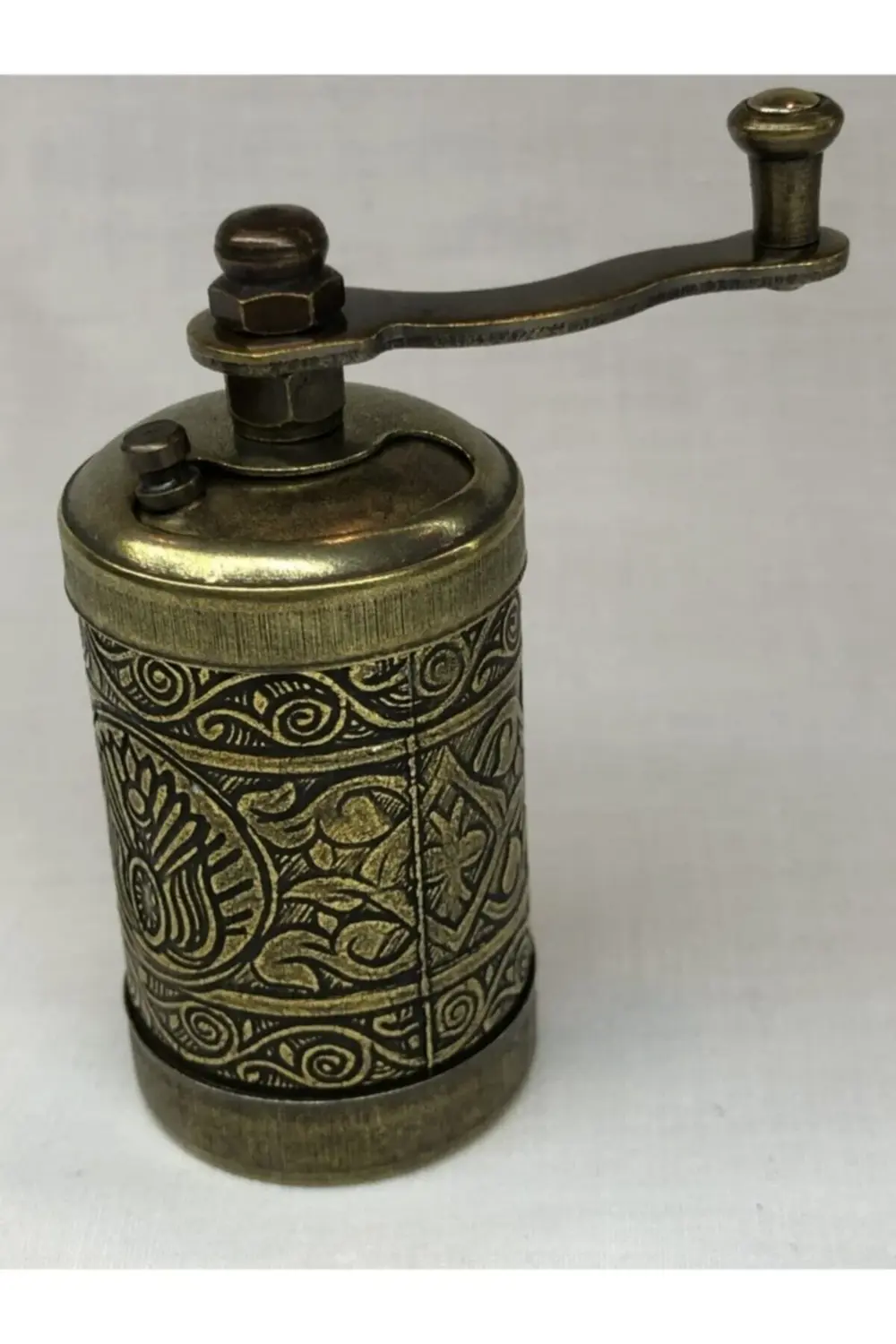 Eskitme Antik Pirinç Renkli Osmanlı Motifli Otantik  El Yapımı Pi