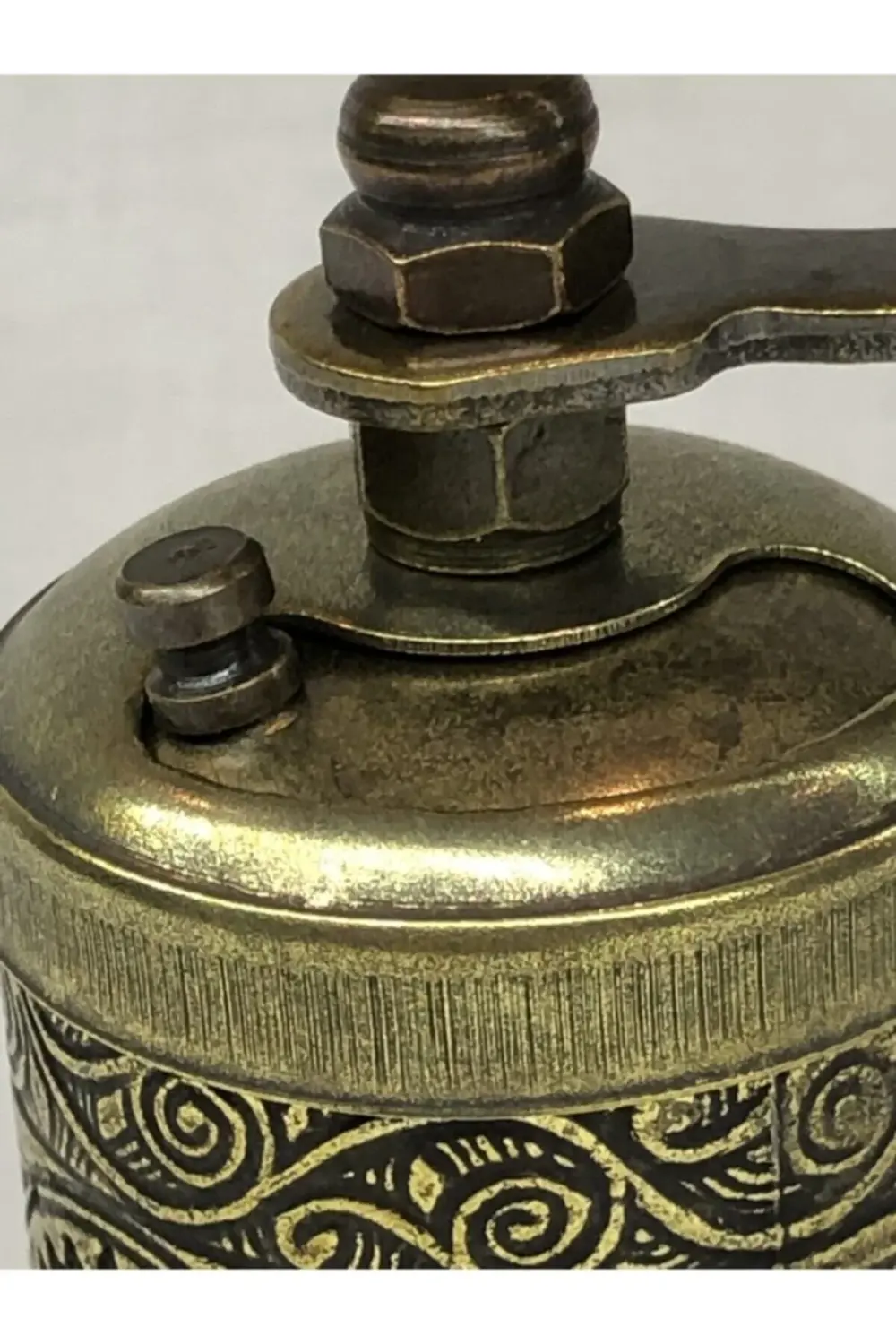 Eskitme Antik Pirinç Renkli Osmanlı Motifli Otantik  El Yapımı Pi