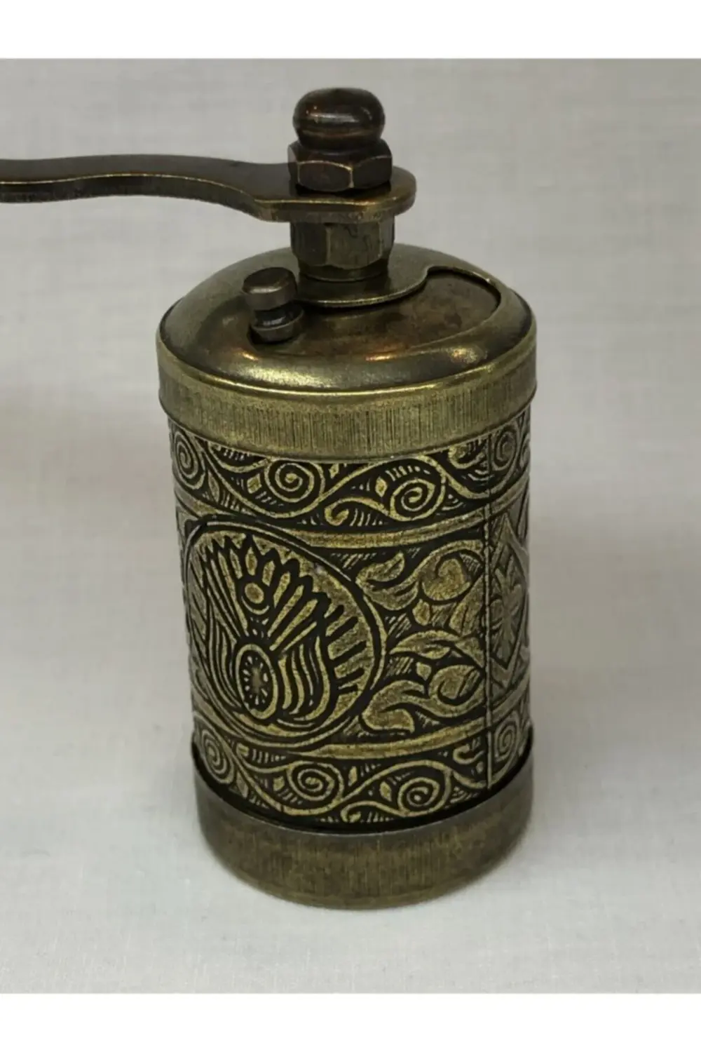 Eskitme Antik Pirinç Renkli Osmanlı Motifli Otantik  El Yapımı Pi