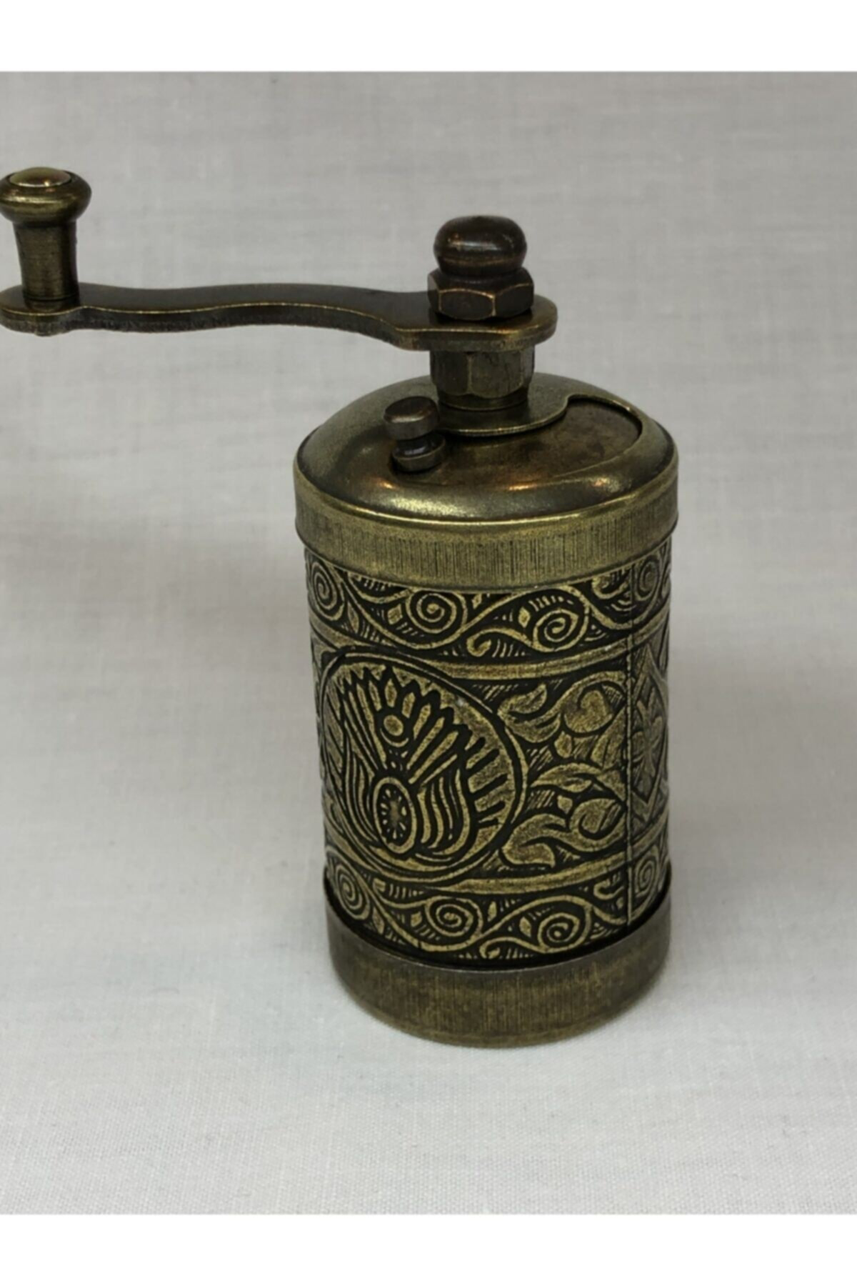 Eskitme Antik Pirinç Renkli Osmanlı Motifli Otantik  El Yapımı Pi