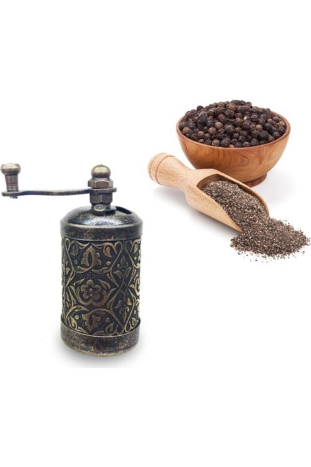 Eskitme Antik Pirinç Renkli Osmanlı Motifli Otantik  El Yapımı Pi