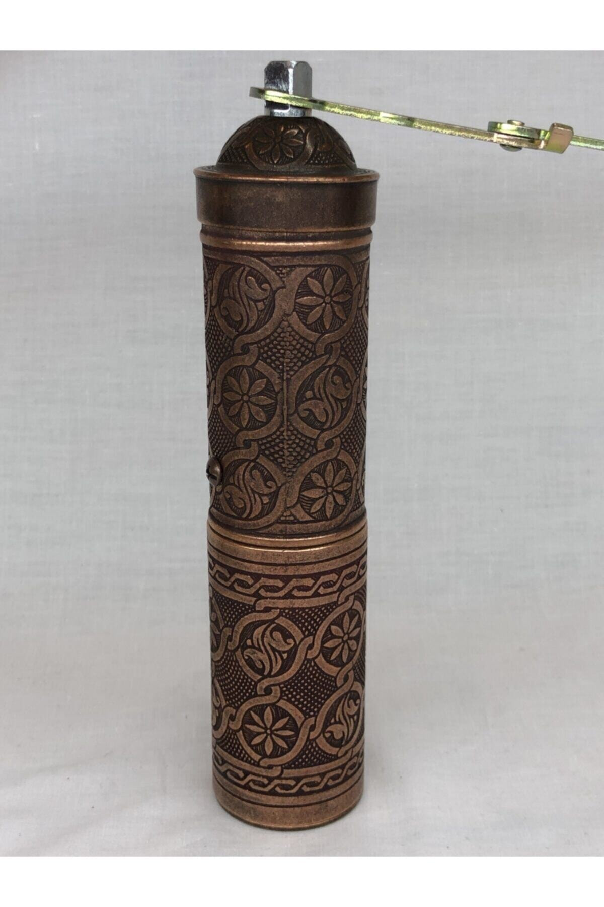 Eskitme Bakır Renkli Uzun Otantik Karabiber Kaya Tuzu Pirinç Deği