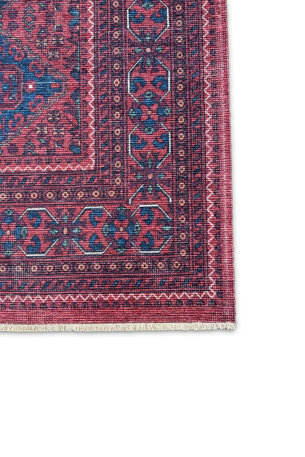 Eskitme bordo pembe kendinden saçaklı şönil afgan halısı kilim kaymaz taban yıkanabilir yolluk Eskitme bordo pembe kendinden saçaklı şönil afgan halısı kilim kaymaz taban yıkanabilir yolluk
