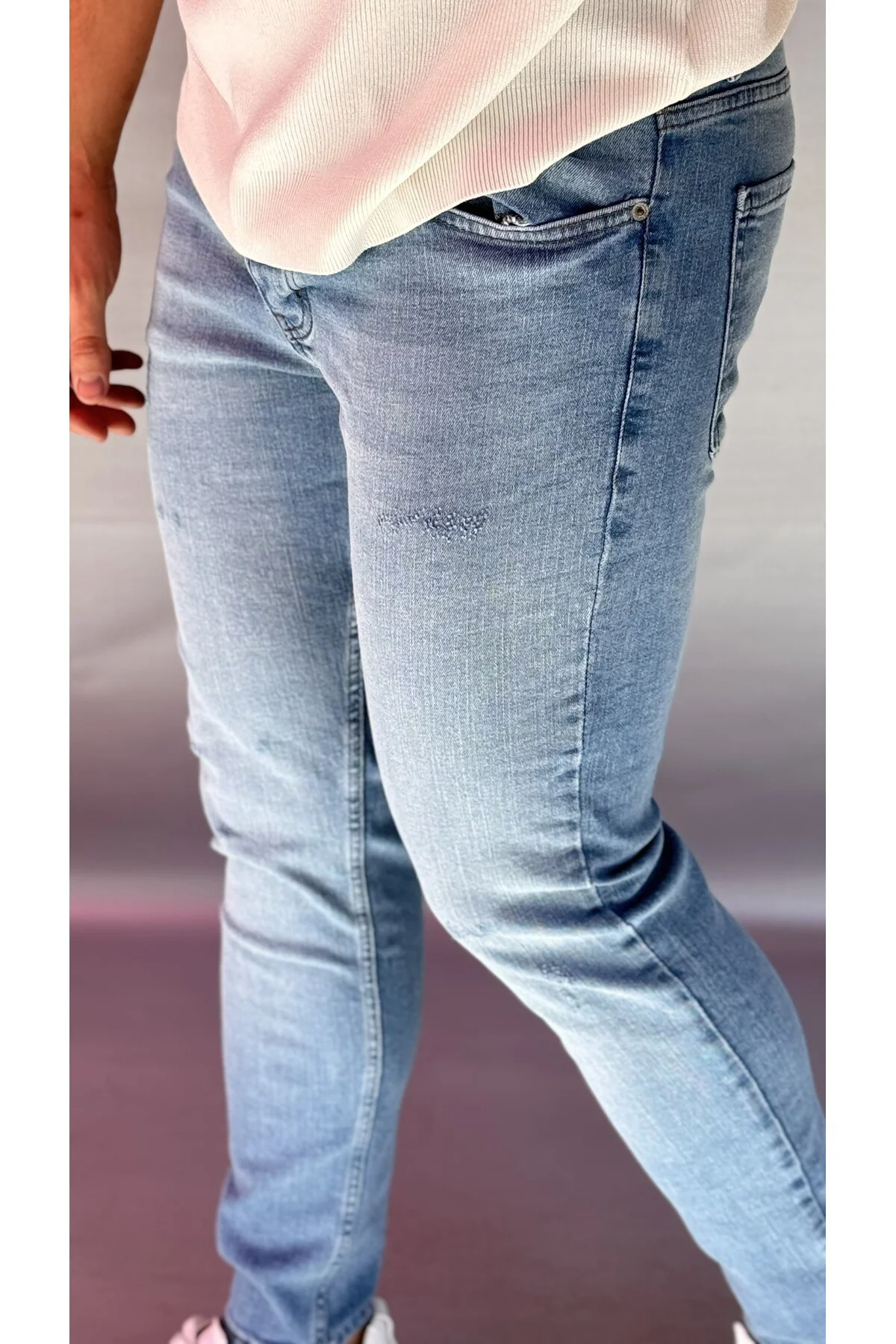 Eskitme Detay Slim Fit Jean
