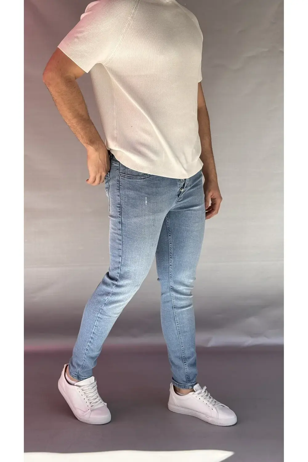 Eskitme Detay Slim Fit Jean