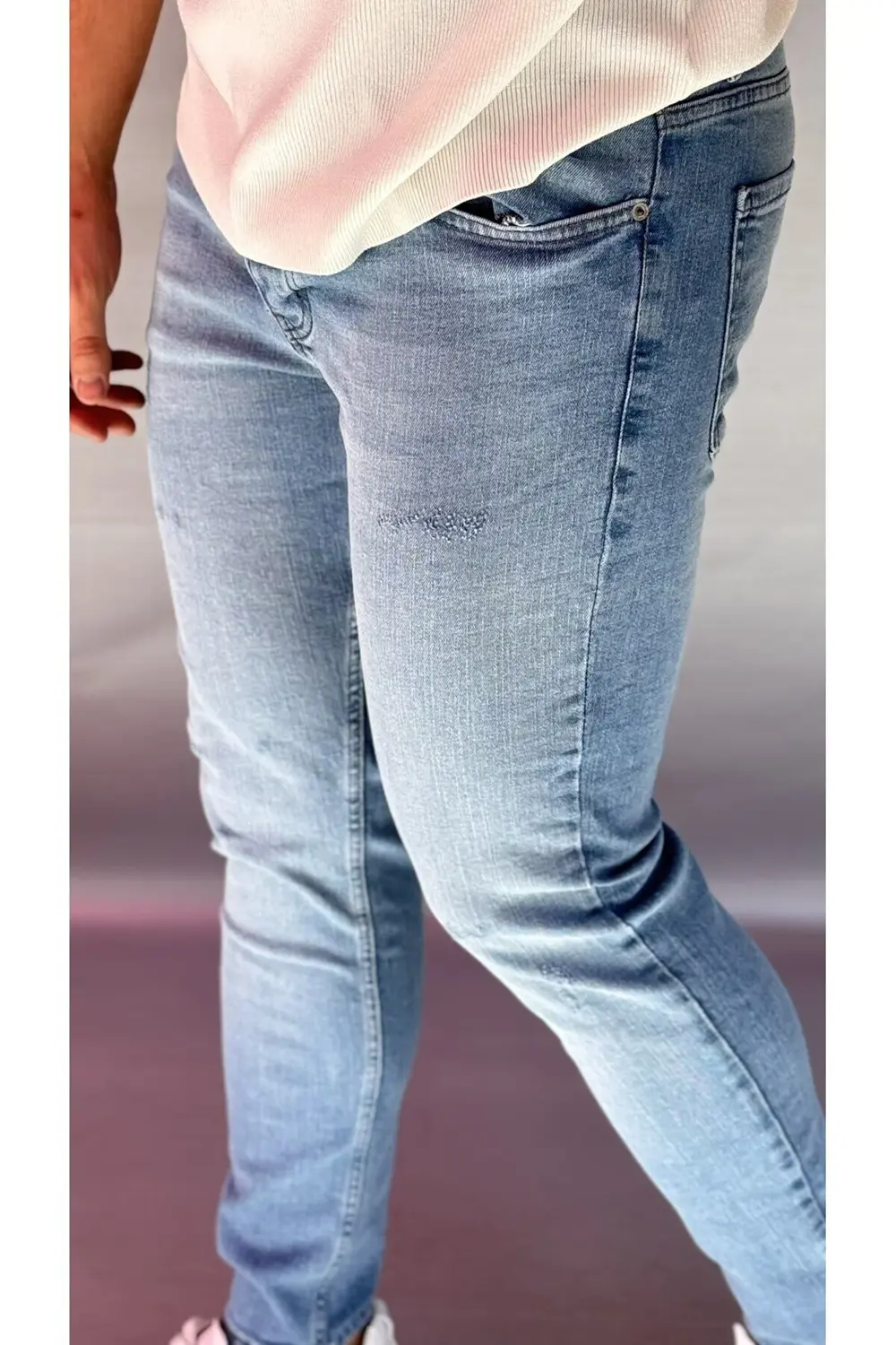 Eskitme Detay Slim Fit Jean