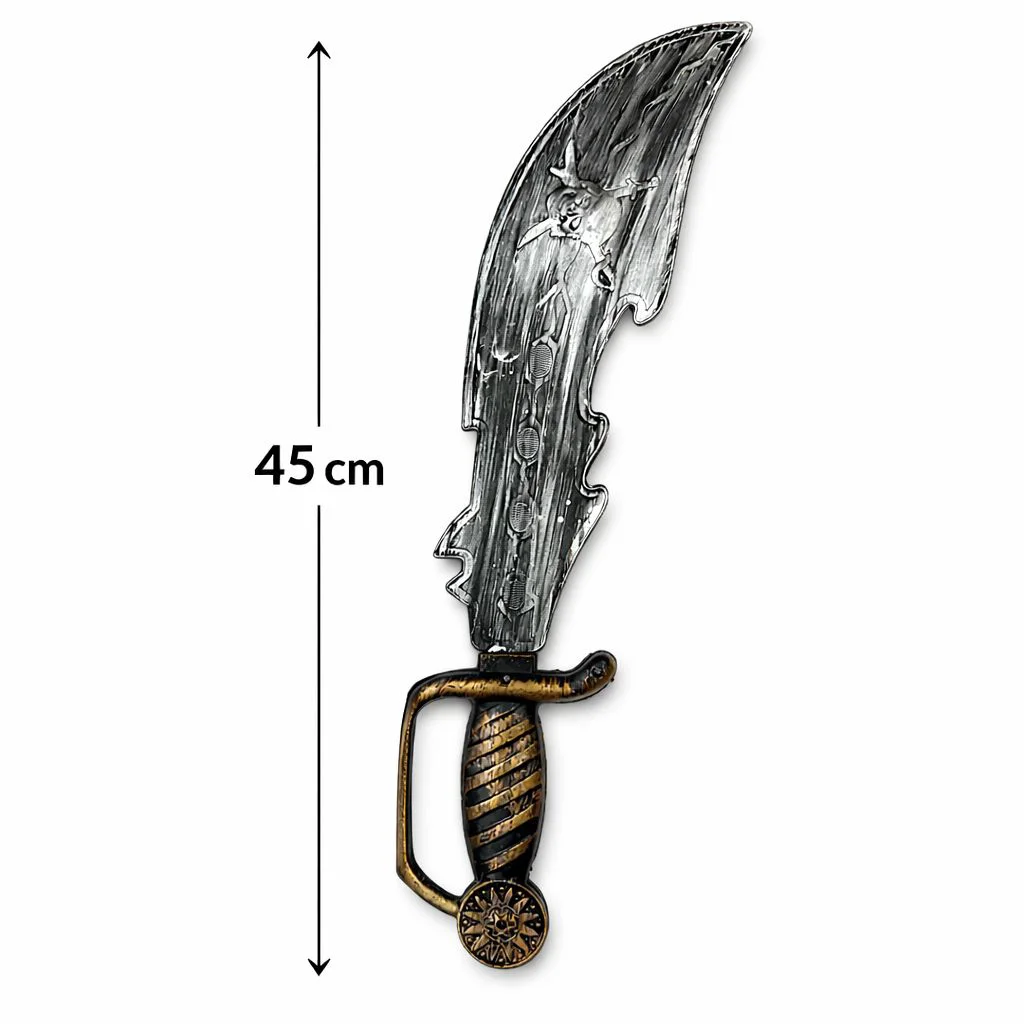 Eskitme Detaylı Plastik Korsan ı 45 cm
