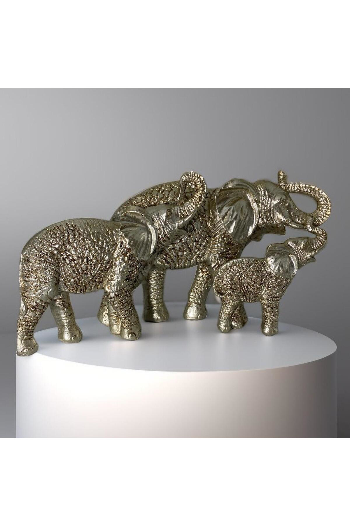 Eskitme Gümüş Dekoratif Fil