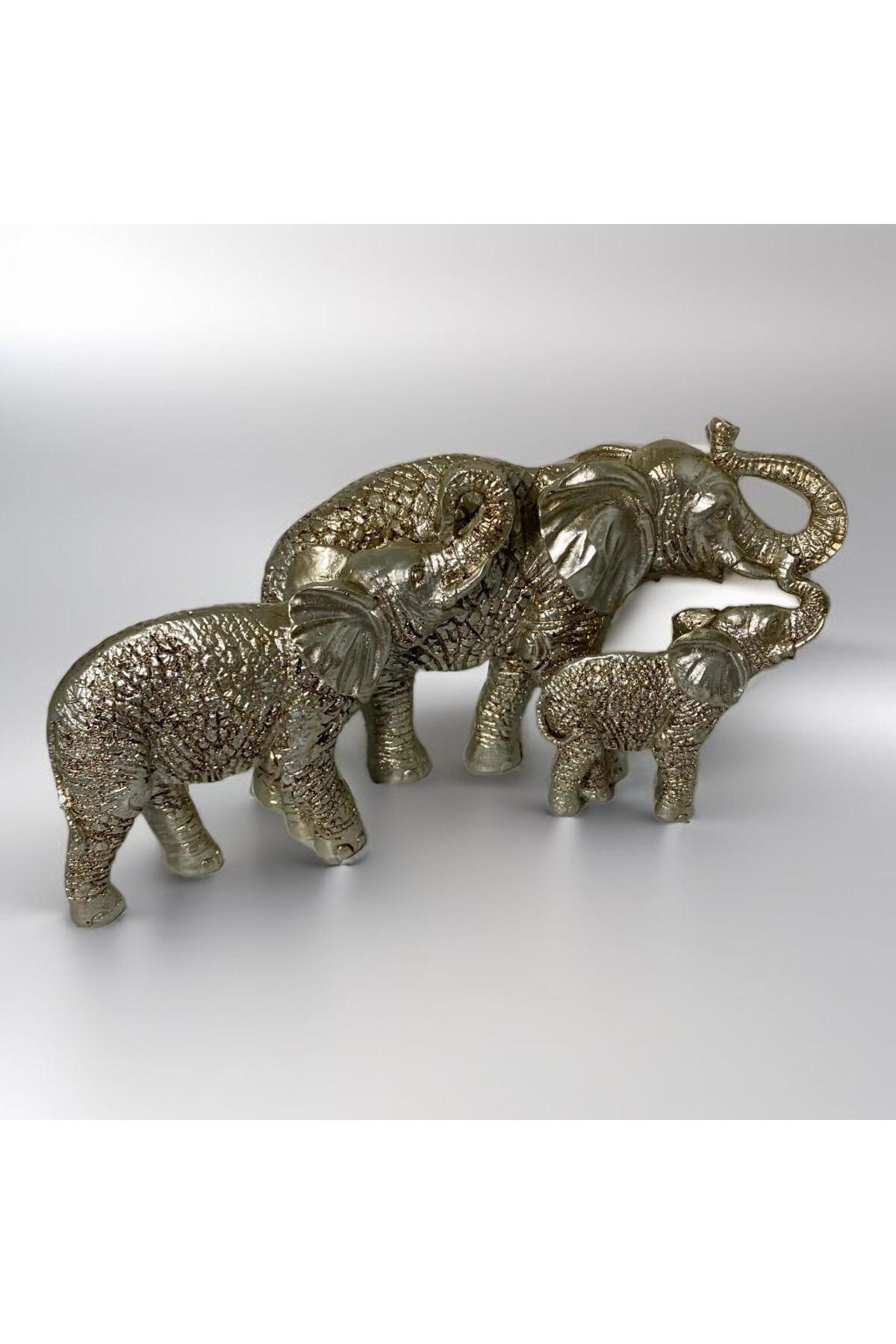 Eskitme Gümüş Dekoratif Fil