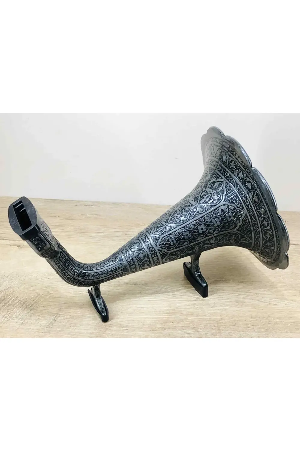 Eskitme Gümüş Renkli Osmanlı Tarzı Süslemeli Cep Telefonunu Gramo