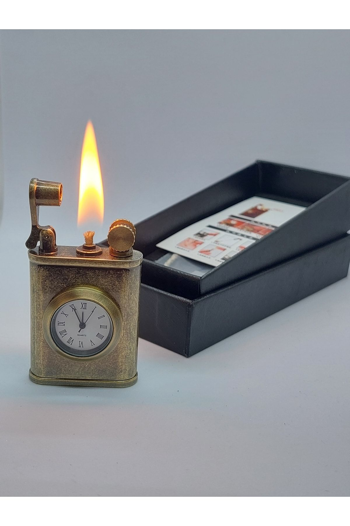 Pnp Eskitme Kaplamalı Saatli Çakmak Benzinli Klasik Çakmak,Kaliteli H