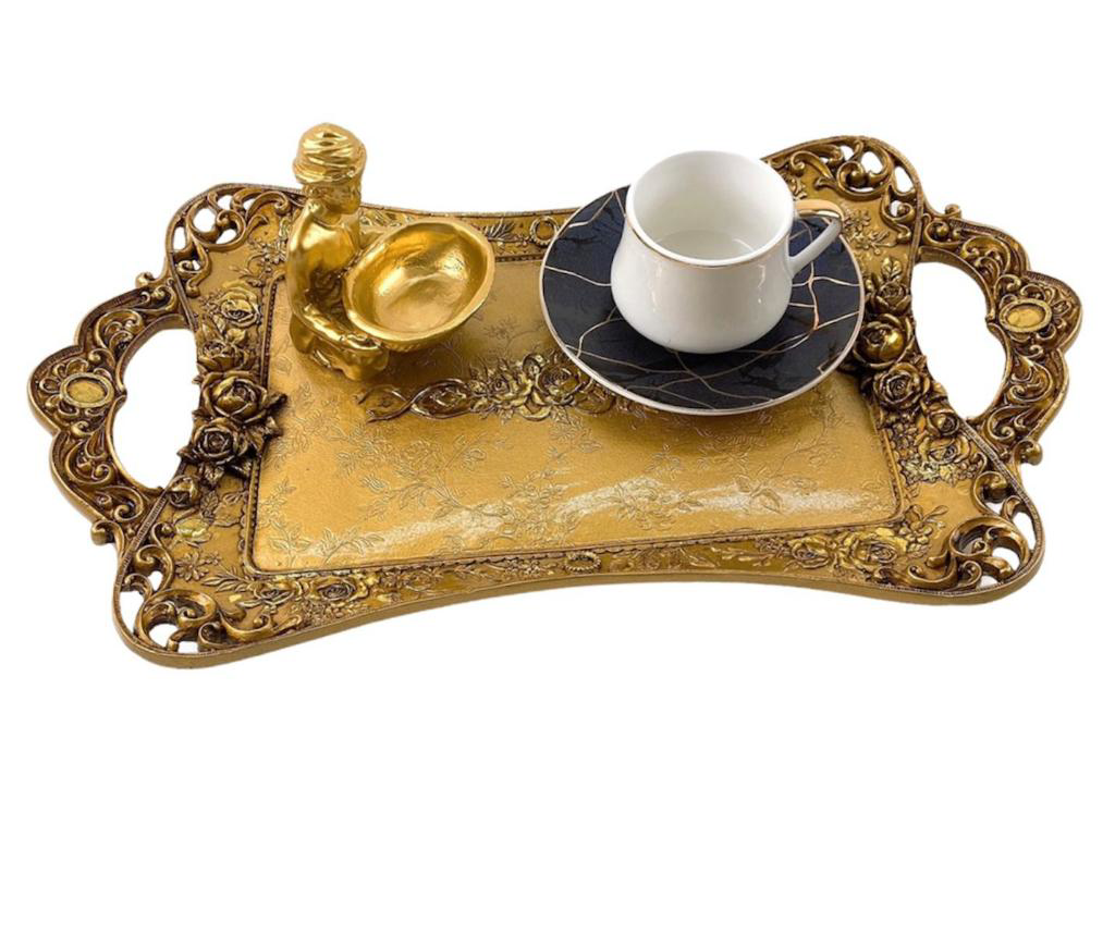 ESKİTME MODEL TEPSİ GOLD (Polyester)