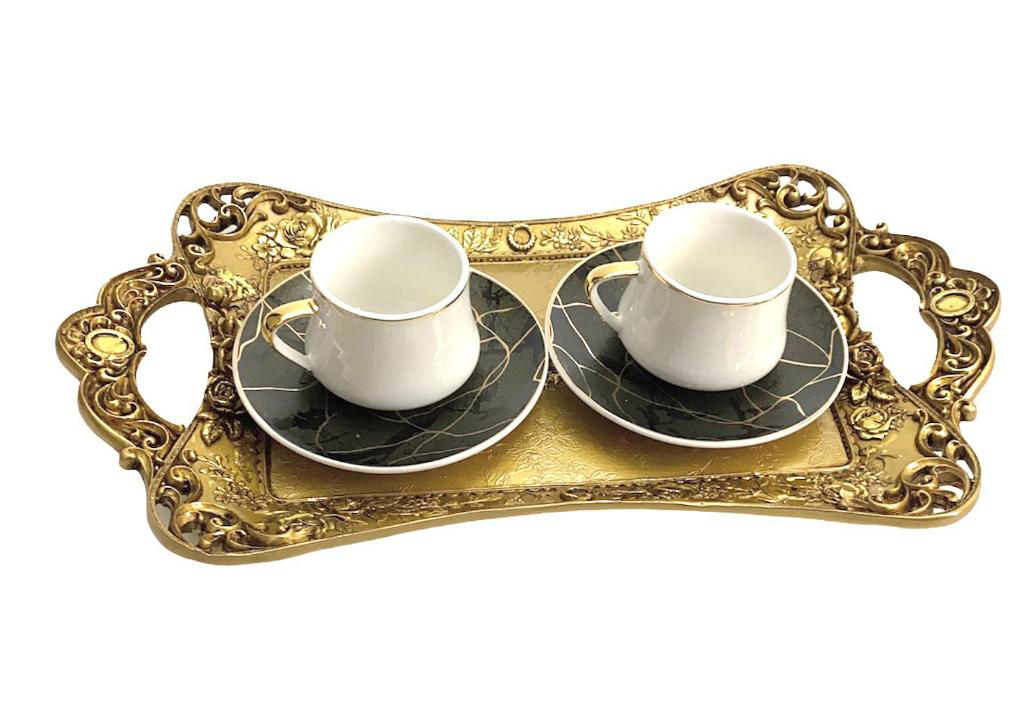 ESKİTME MODEL TEPSİ GOLD (Polyester)