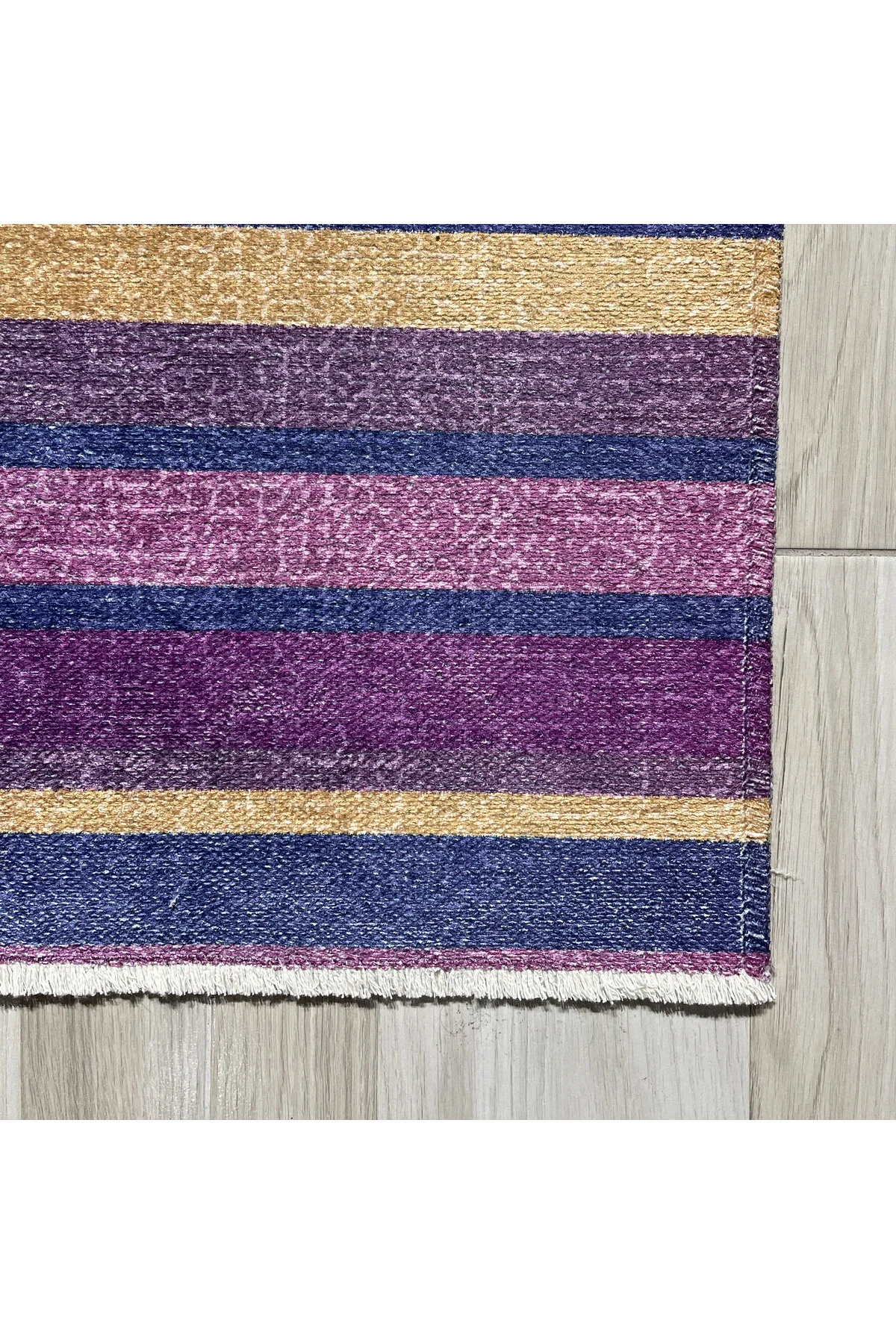 Eskitme Mor Hardal Renkli Şönil Halı Kilim Yolluk Yıkanabilir Kay