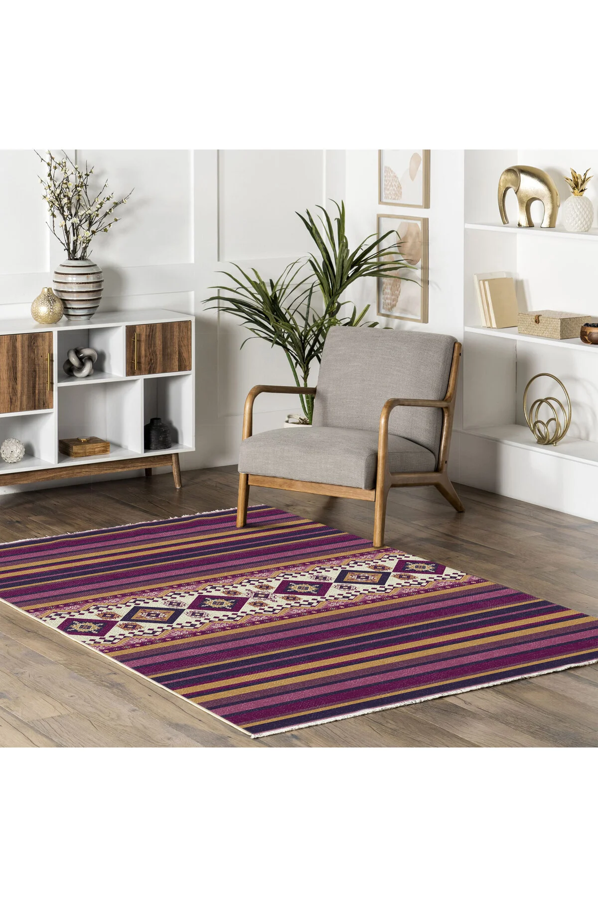 Eskitme Mor Hardal Renkli Şönil Halı Kilim Yolluk Yıkanabilir Kaymaz Saçaklı Eskitme Mor Hardal Renkli Şönil Halı Kilim Yolluk Yıkanabilir Kaymaz Saçaklı