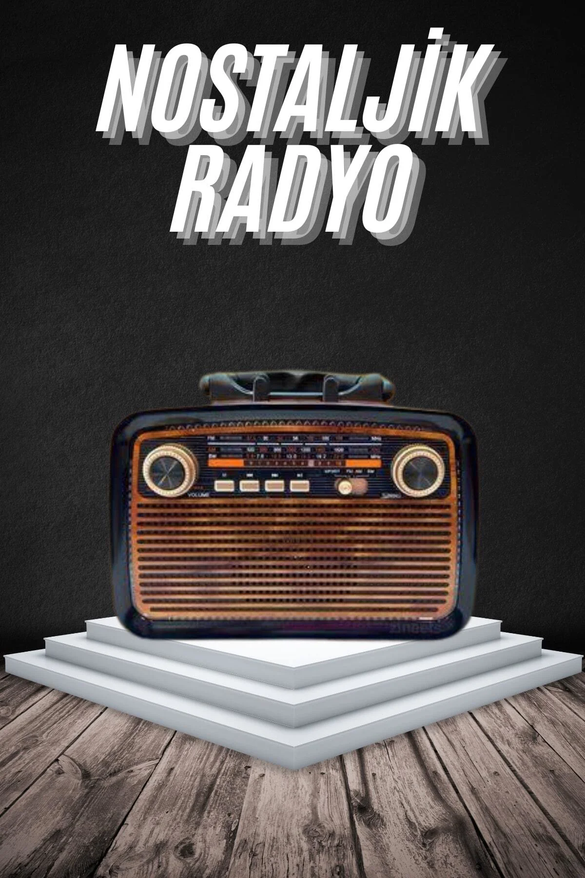Eskitme Nostalji Tasarımlı Bluetoothlu Nostalji Radyo Ahşap Nosta