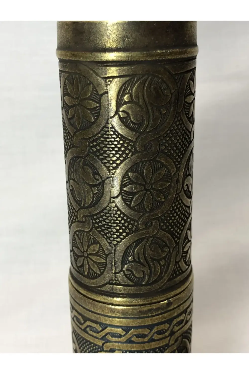 Eskitme Osmanlı Sitili Antik Pirinç Renkli Büyük Boy Değirmen Kah