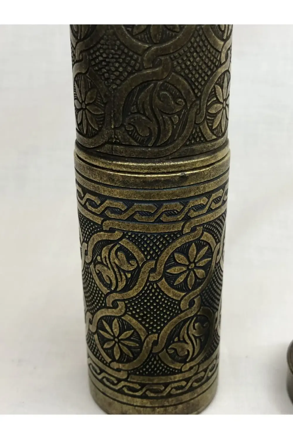 Eskitme Osmanlı Sitili Antik Pirinç Renkli Büyük Boy Değirmen Kah