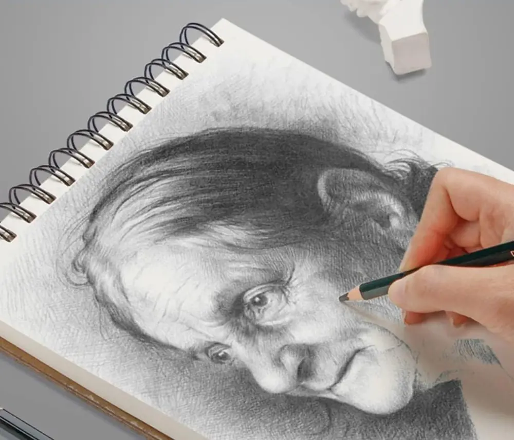 Eskiz Defteri A5 Boyutunda 160 gr Üstten Telli Karakalem Sketch B