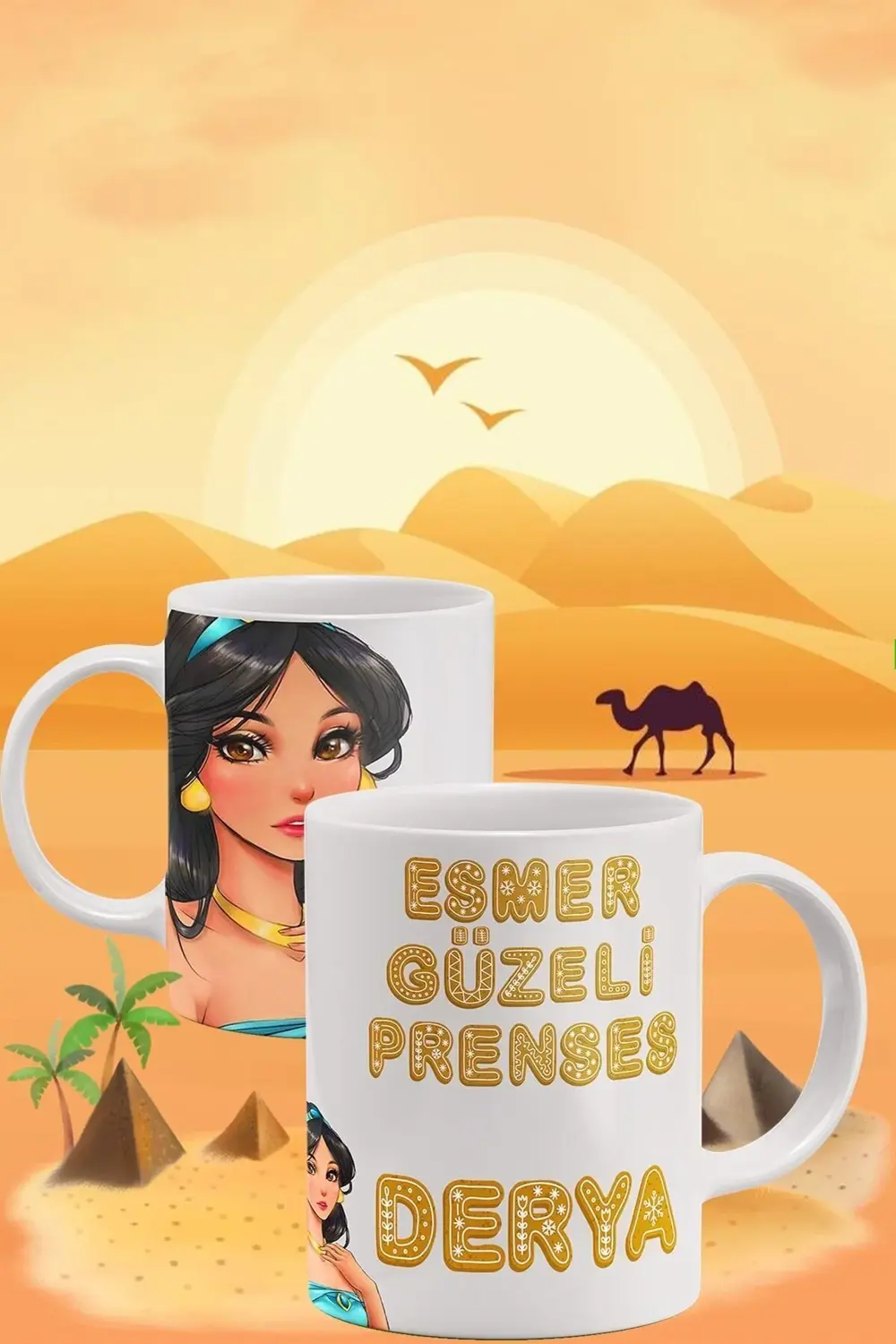 Esmer Güzeli Prenses, Kişiye Özel İsimli, Porselen Kupa