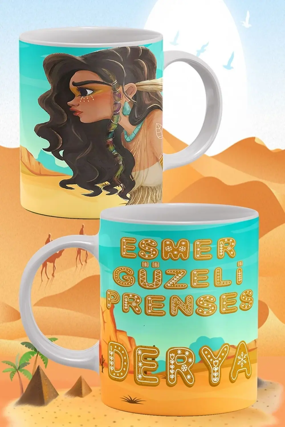 Esmer Güzeli Prenses, Kişiye Özel İsimli, Porselen Kupa