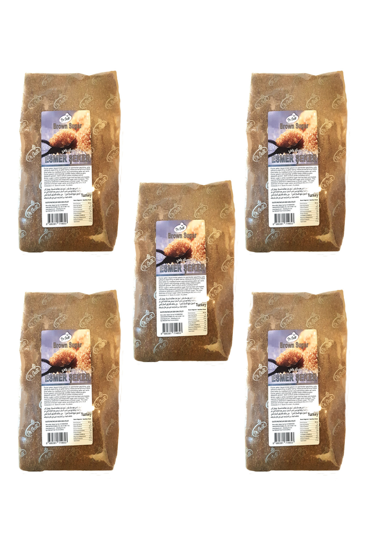 Esmer Kahverengi Şeker 1 kg X 5 Adet