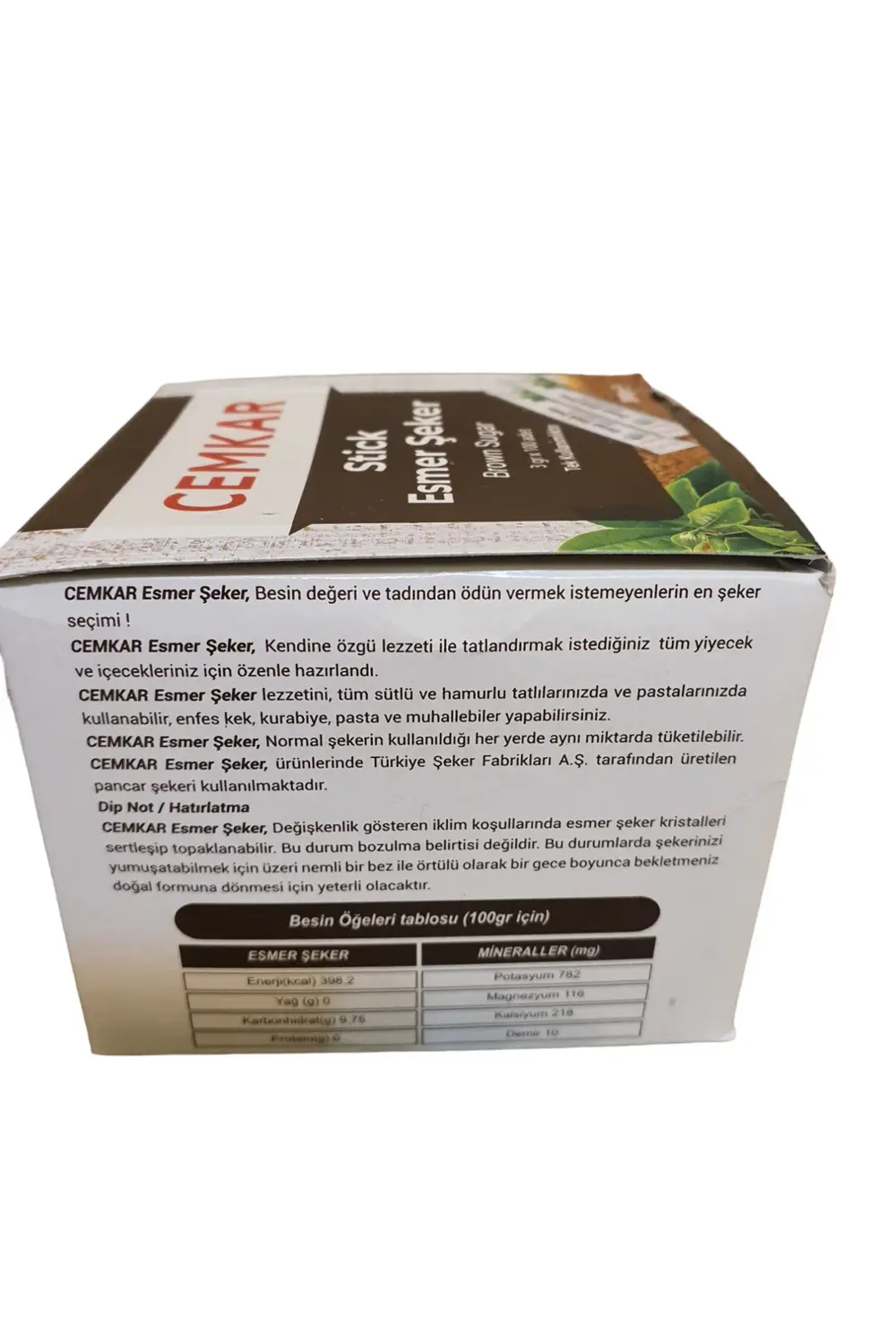 Esmer Stick Şeker 3gr 100 Adet