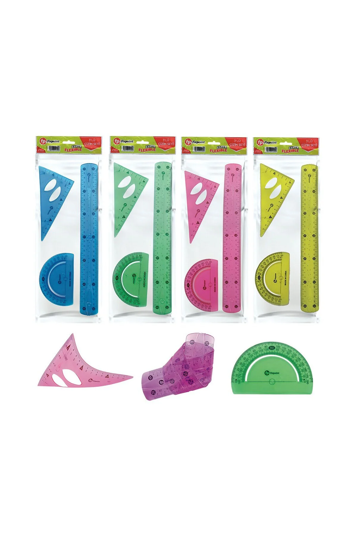 Esnek 3'lü Çizim Seti - P2524