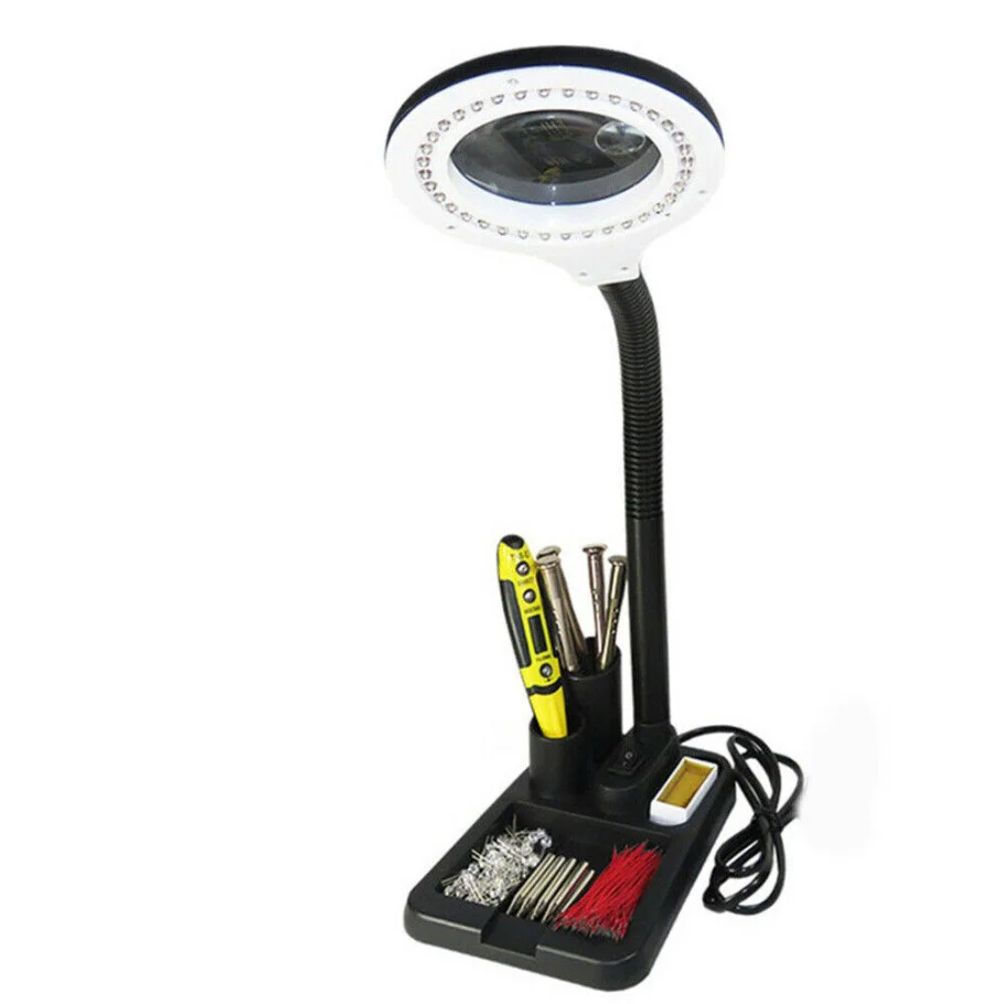 Esnek 5X /10X 40 Led Işıklı Büyüteç - Lamba Büyüteç Okuma - Çalışma Lehim Masa Lambası A808 Esnek 5X /10X 40 Led Işıklı Büyüteç - Lamba Büyüteç Okuma - Çalışma Lehim Masa Lambası A808