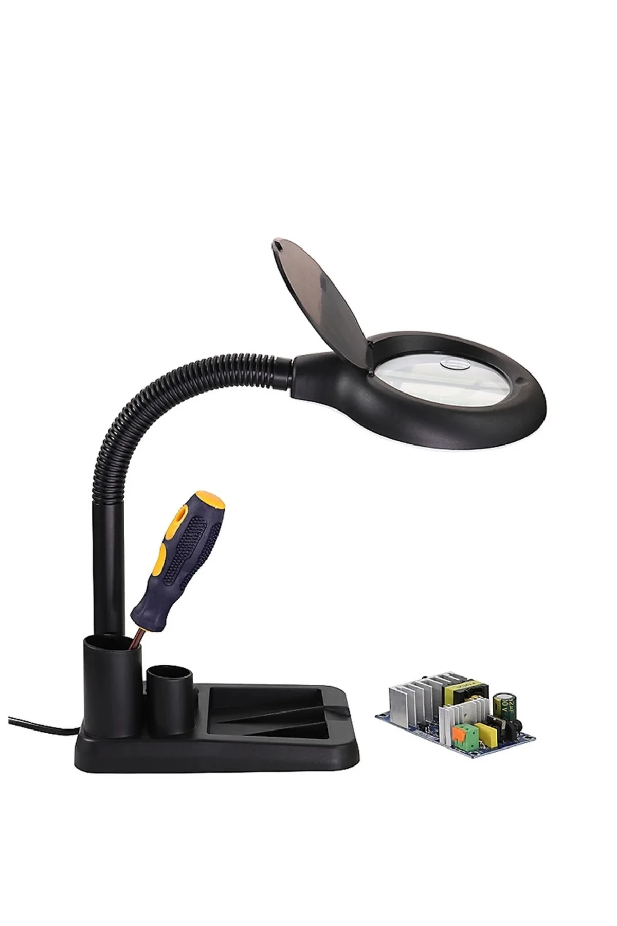 Esnek 5x /10x,40 Led Işıklı Büyüteç ,lamba Büyüteç Okuma, Çalışma