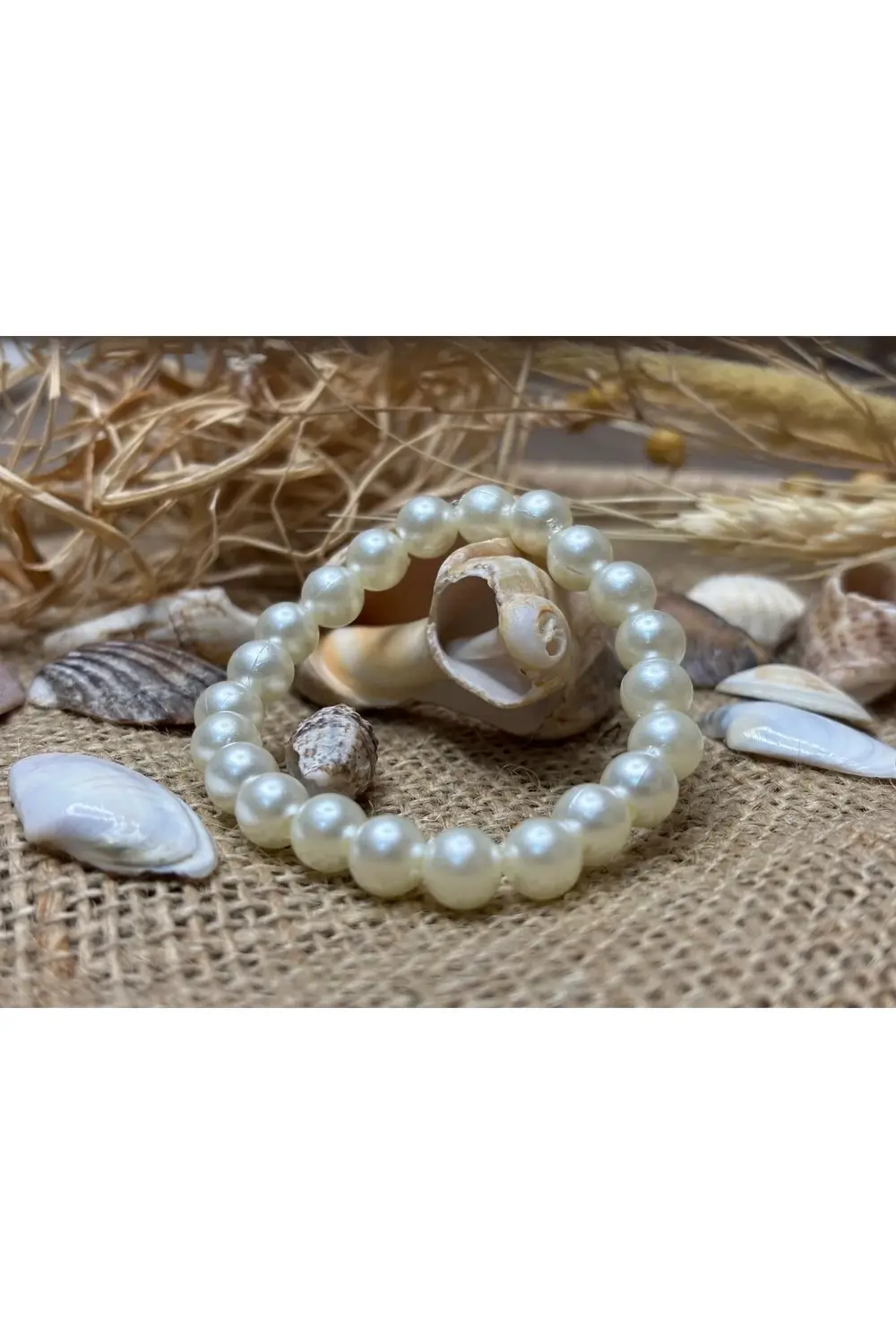 Esnek 8 Mm Incili Bileklik