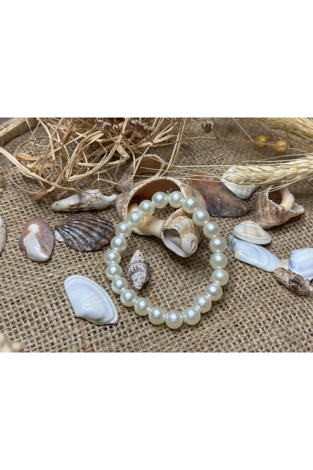 Esnek 8 Mm Incili Bileklik