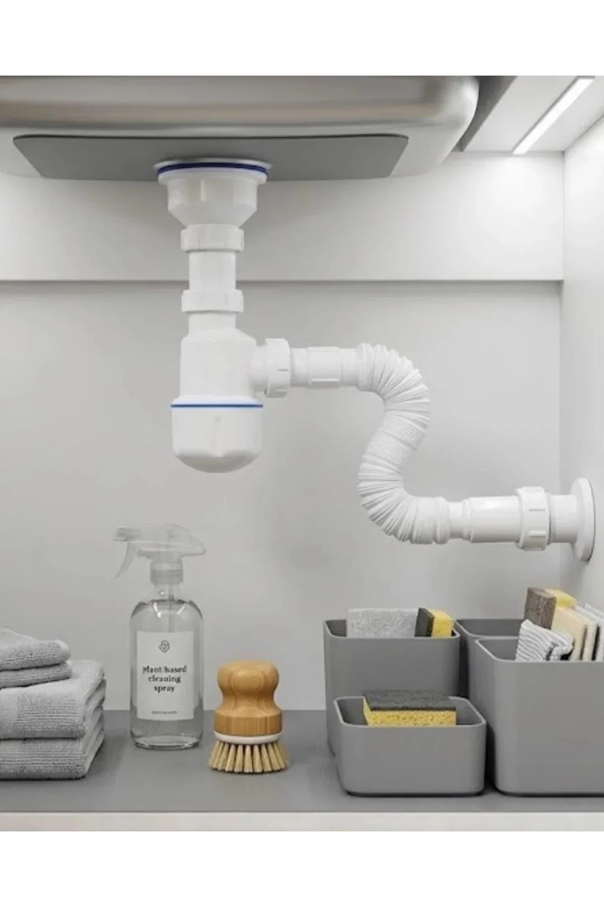 Esnek Gider Sifonu Lavabo İçin Koku Önleyici Tıkanma Karşıtı Bağlantı Seti Esnek Gider Sifonu Lavabo İçin Koku Önleyici Tıkanma Karşıtı Bağlantı Seti