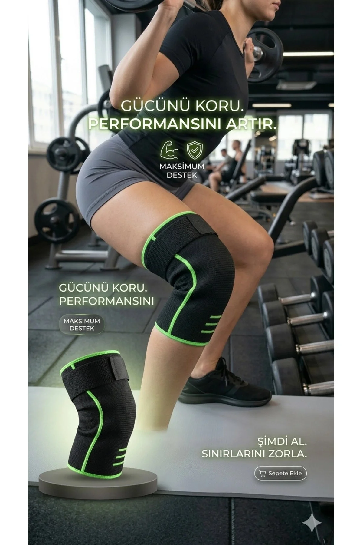 Esnek Nefes Alabilen Spor Dizlik Kadın Erkek Diz Destekleyici Rah