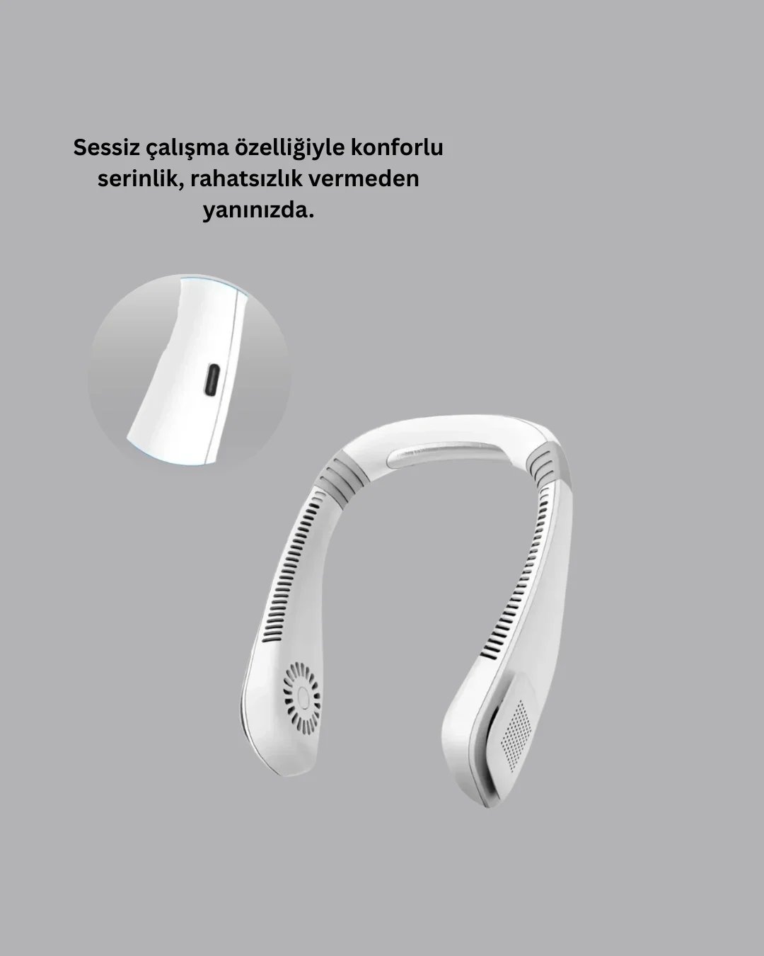 Esnek Silikon Tasarımlı Taşınabilir Kişisel Fan