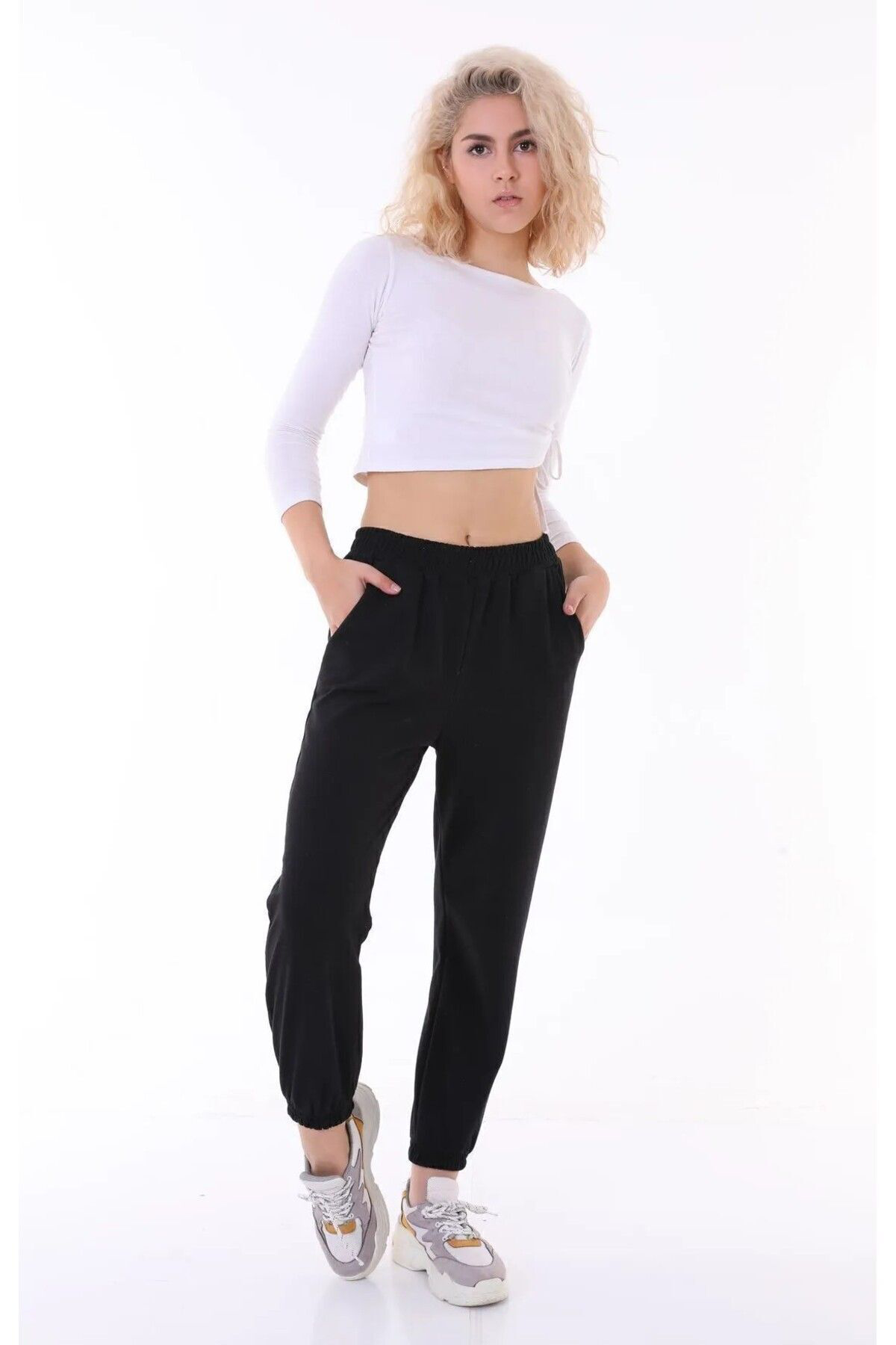 eşofman alt unisex mevsimlik lastik paça