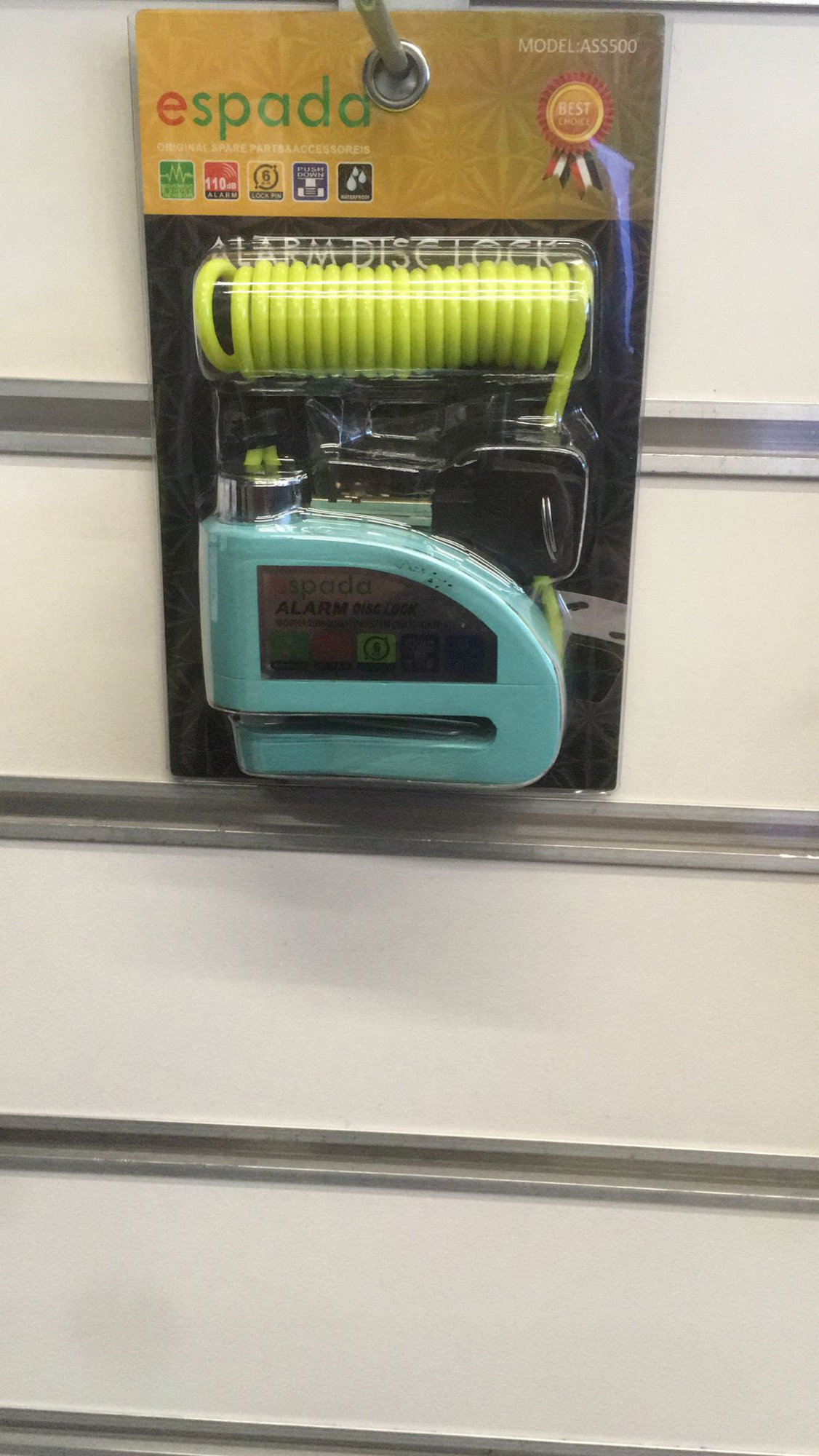 Espada Alarmlı Disk Kilidi Mint yeşili