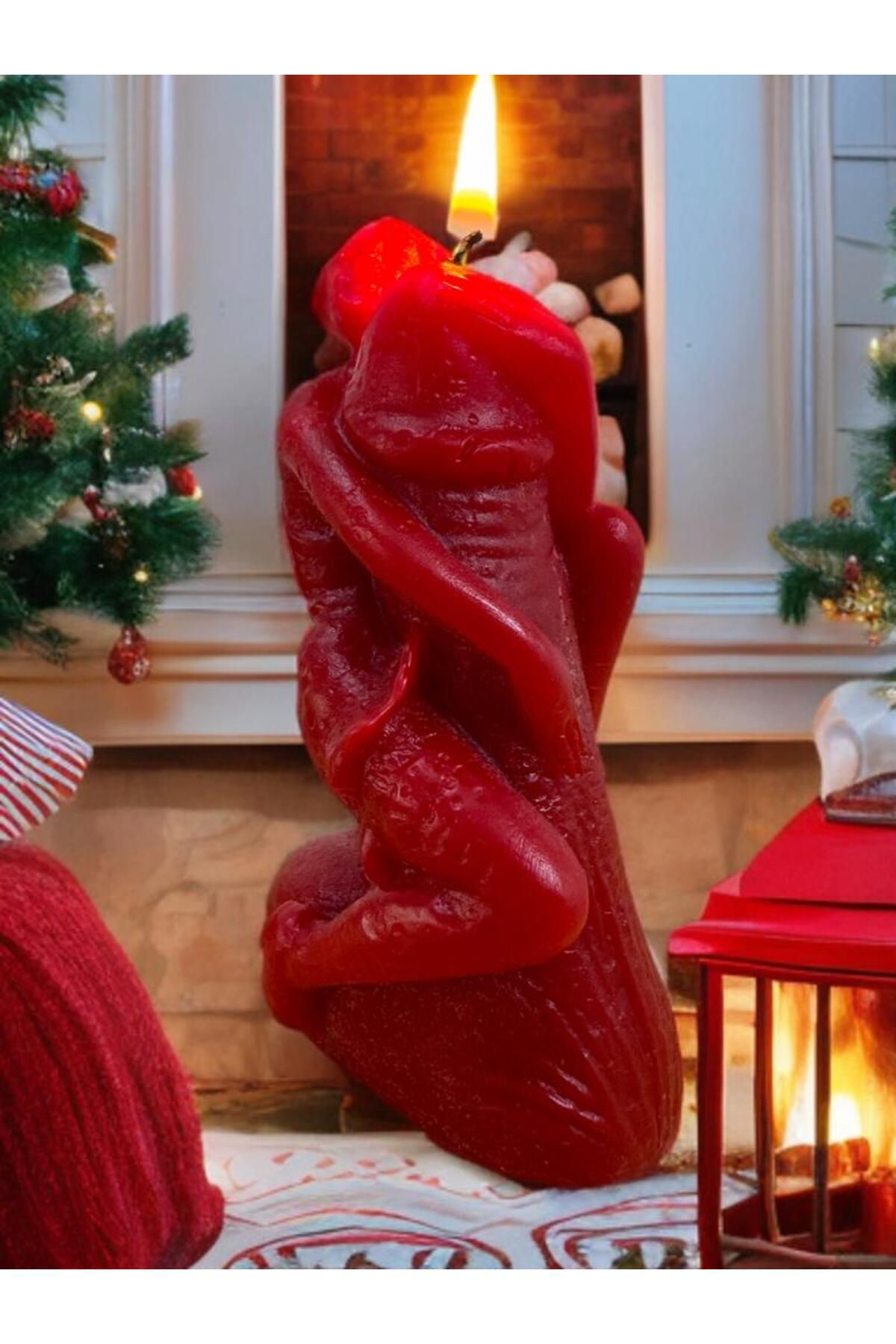 Aresmumatölyesi  Esprili Dekoratif Sarılan Kadın Mum