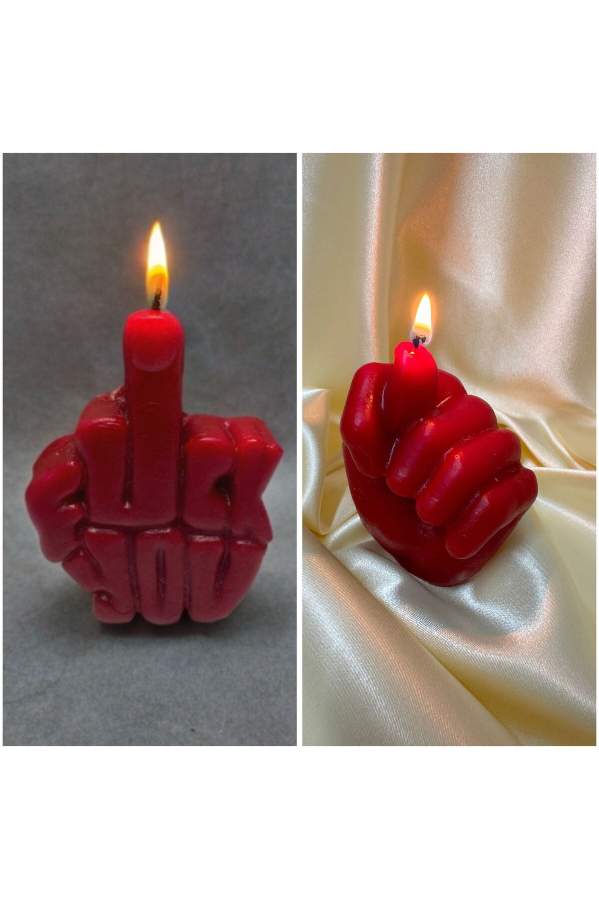 Aresmumatölyesi  Esprili Hediyelik  Nah Yapan Mum Seti