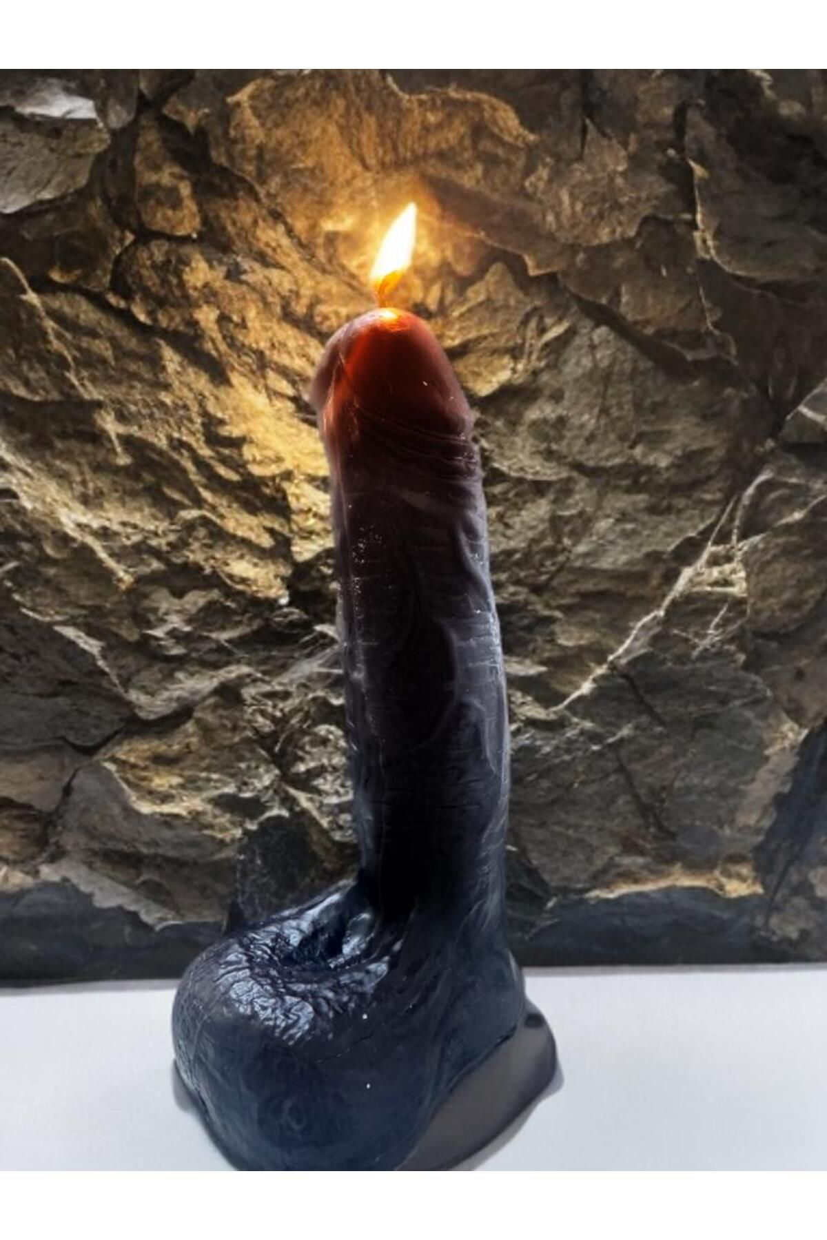 Aresmumatölyesi  Esprili Hediyelik Kokulu Zencipenis Şeklinde 15 Cm Dekoratif Mum