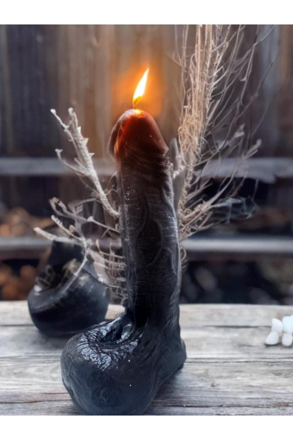 Aresmumatölyesi  Esprili Hediyelik Kokulu Zencipenis Şeklinde 15 Cm Dekoratif Mum