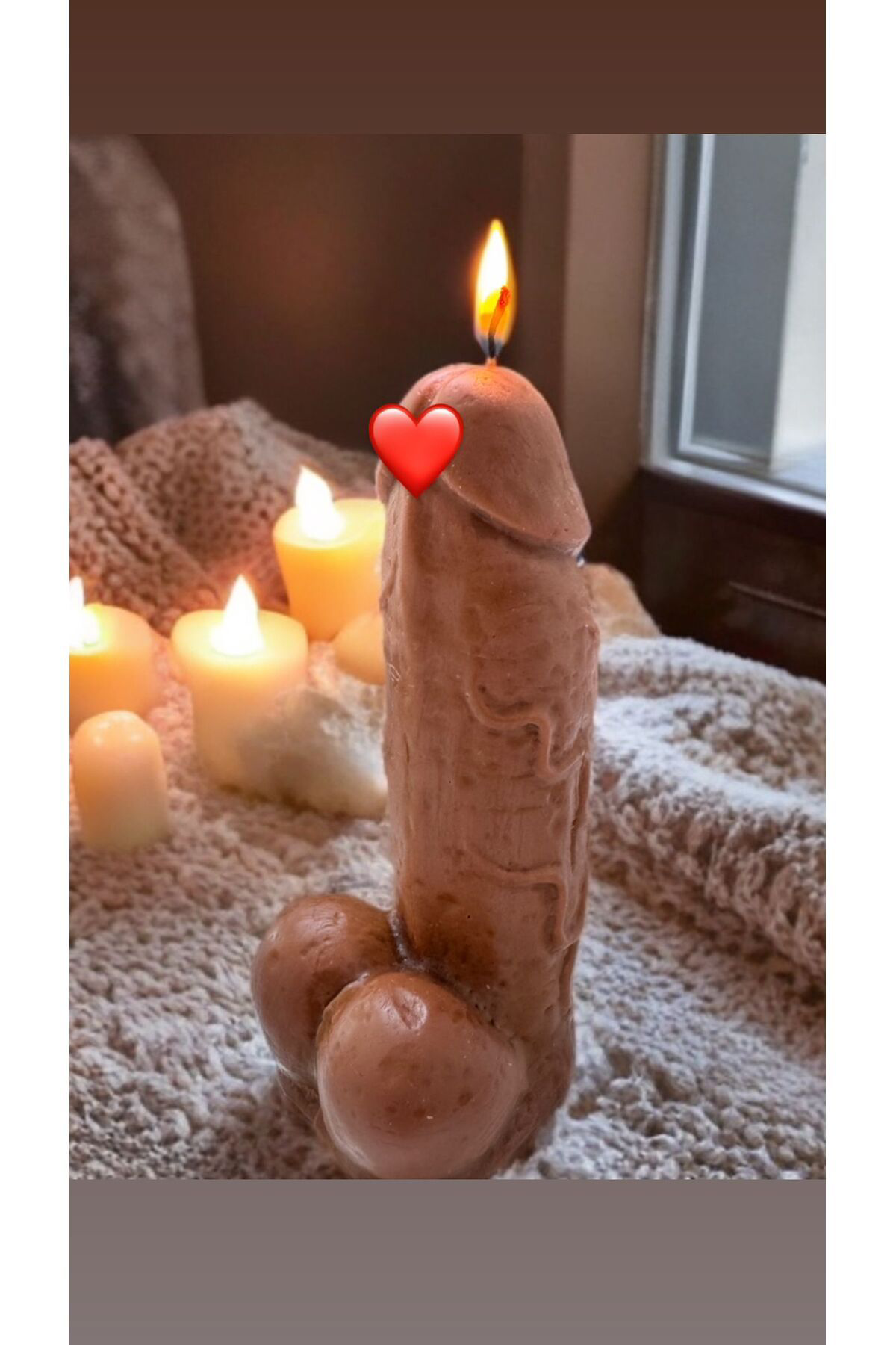 Aresmumatölyesi  Esprili Hediyelik Kalın 14 Cm Organ Dekoratif Mum