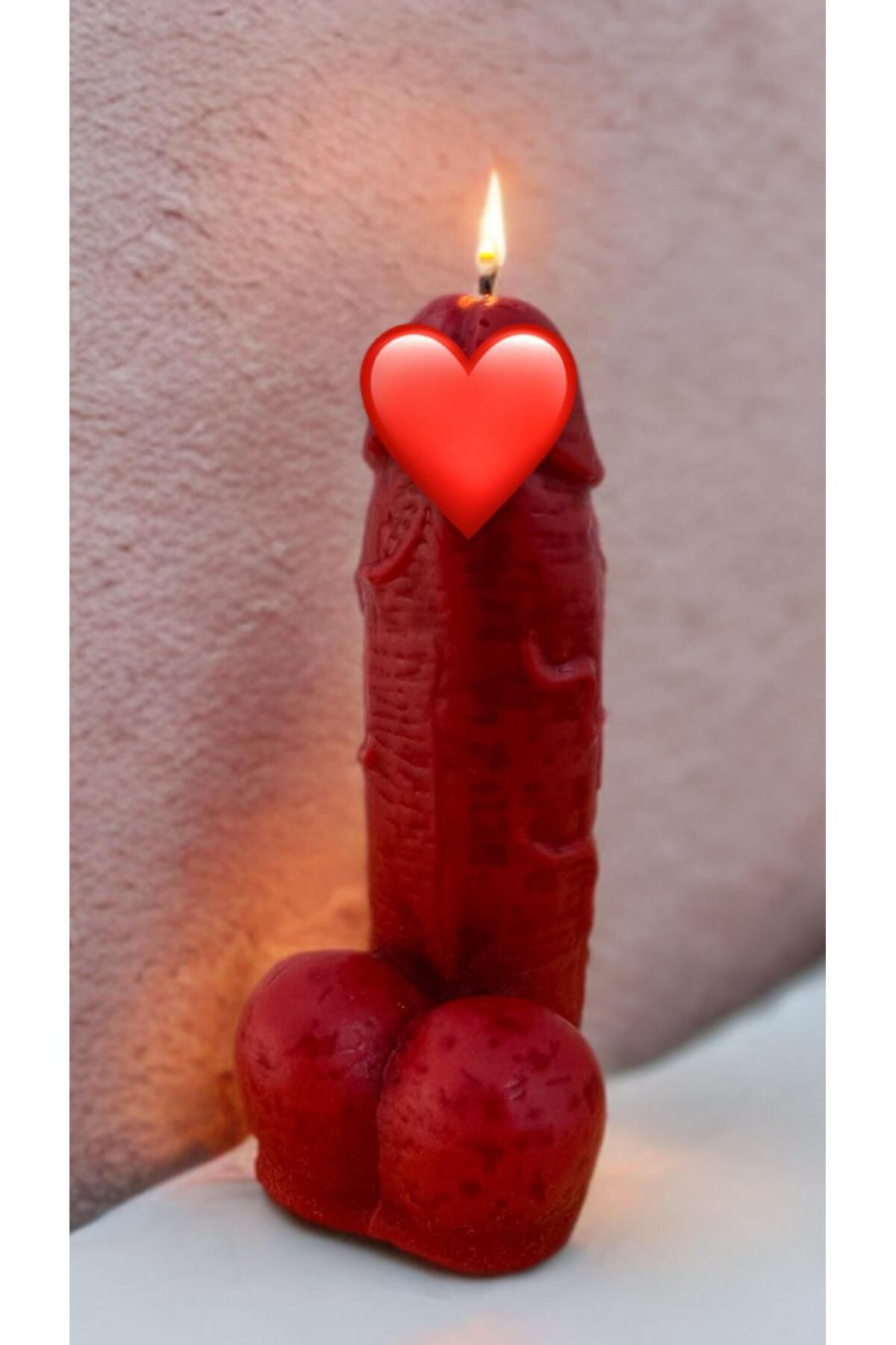 Aresmumatölyesi  Esprili Kalın 15 Cm Dekoratif Mum (200Gr)